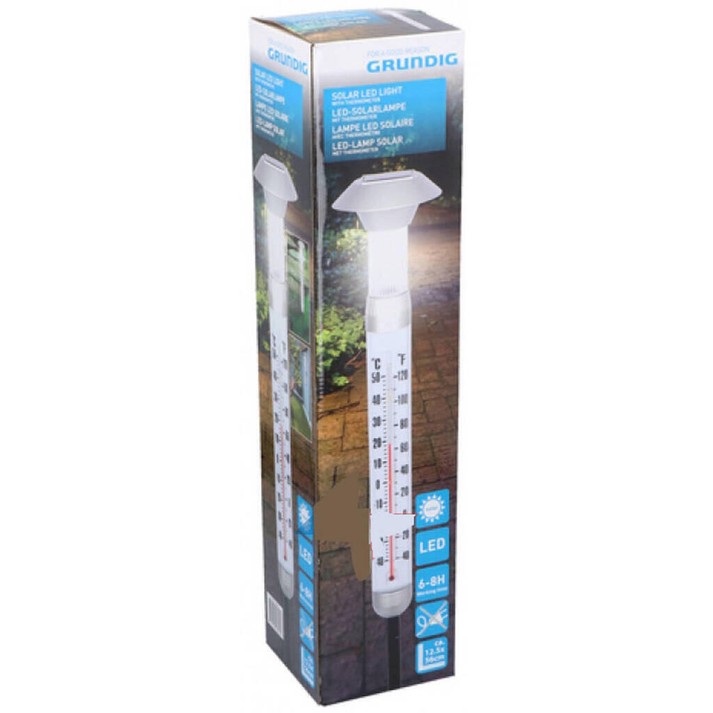 Lampa solarna turystyczna z termometrem