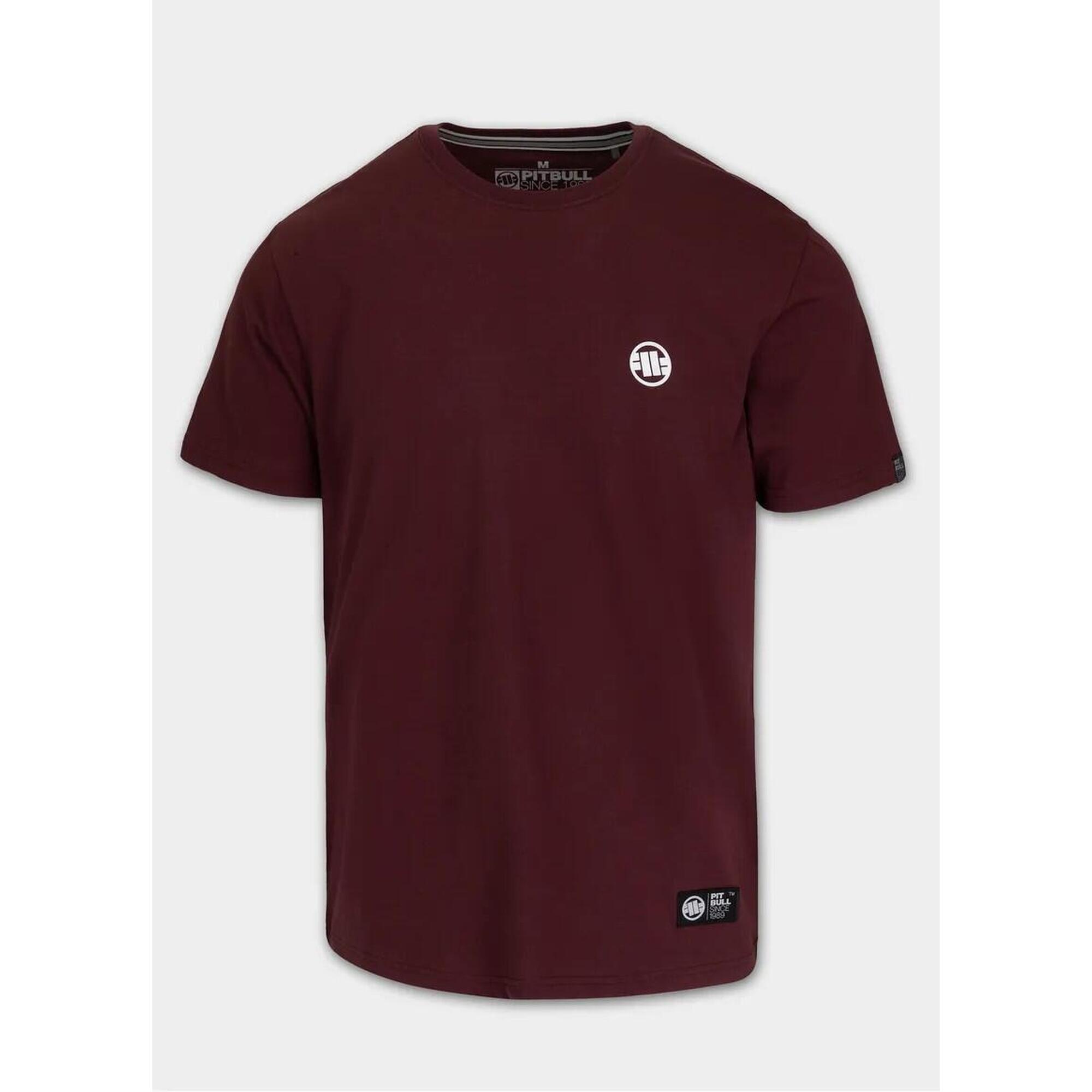 Pitbull T-shirt Small Logo Dark Burgundy