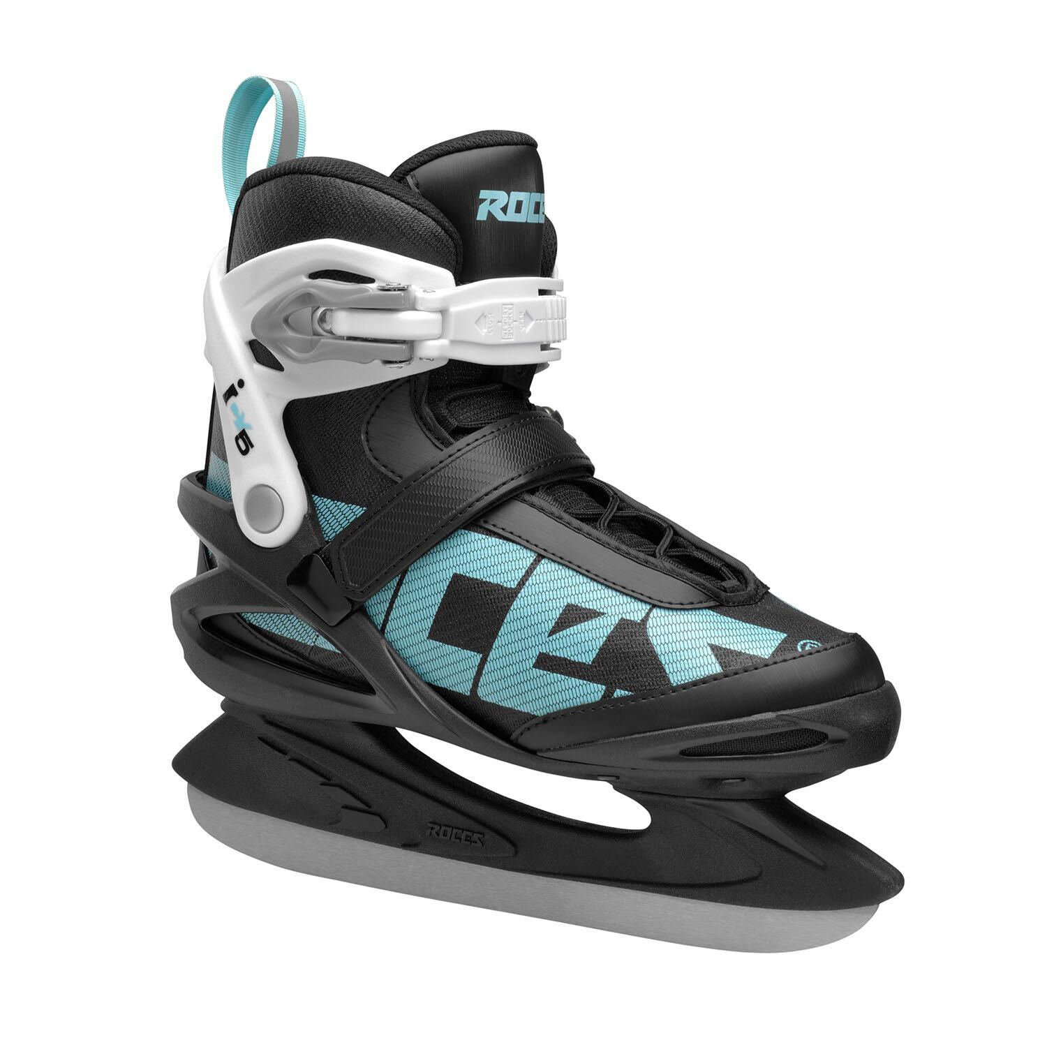 Roces - Icy 5 łyżwy do hokeja na lodzie - damskie - czarno-niebieskie - 40