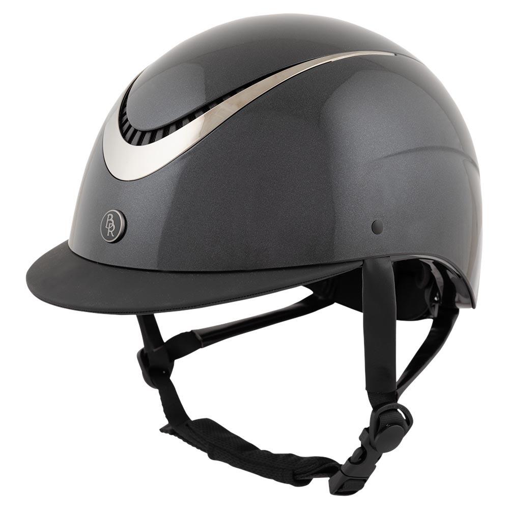 Standardowy kask jeździecki z daszkiem BR Equitation Thêta Glossy