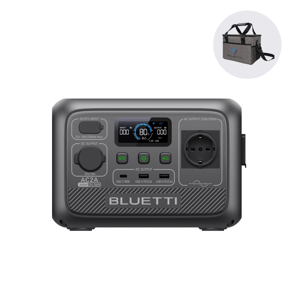 Stacja AC2A 204Wh LiFePO4, 300W Boost, szybkie ładowanie camping i awarie