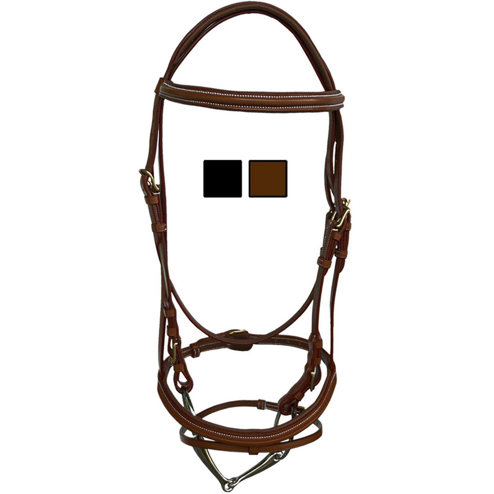 Uzda dla koni z przednią wyściółką i sprzączkami ze stali nierdzewnej Daslö