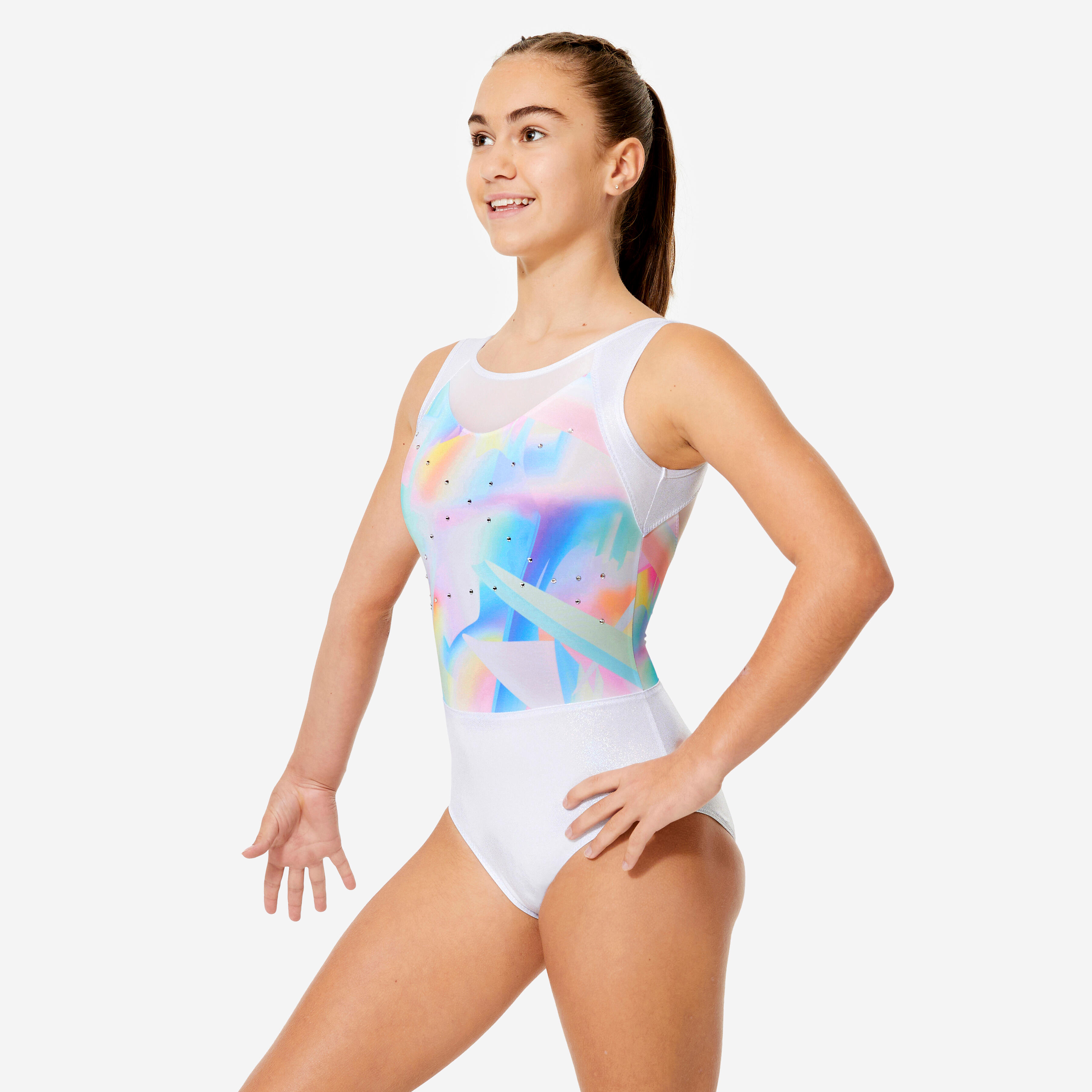 Kostium do gimnastyki dla dzieci Domyos bez rękawów