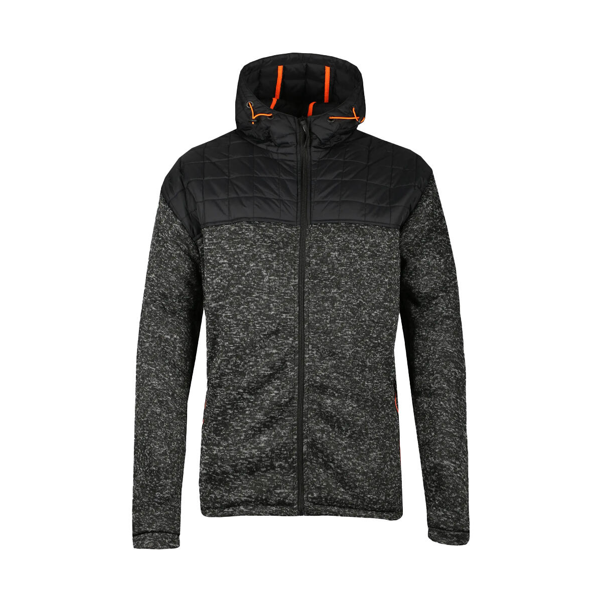 Kurtka hybrydowa męska Aulp Bukai ocieplana z kapturem wygodna czarna