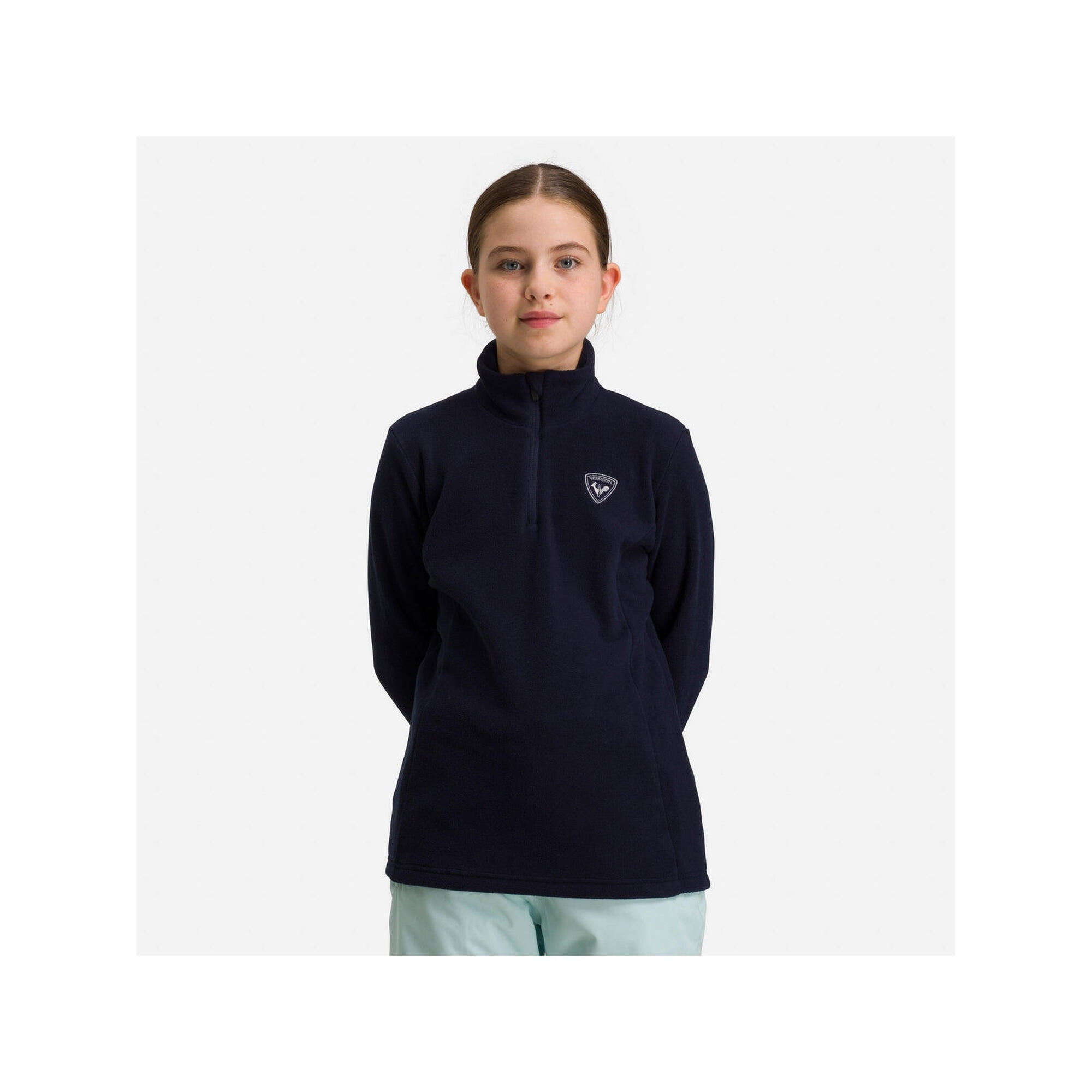 Polar narciarski dla dzieci Rossignol Girl 1/2 Zip Fleece granatowy