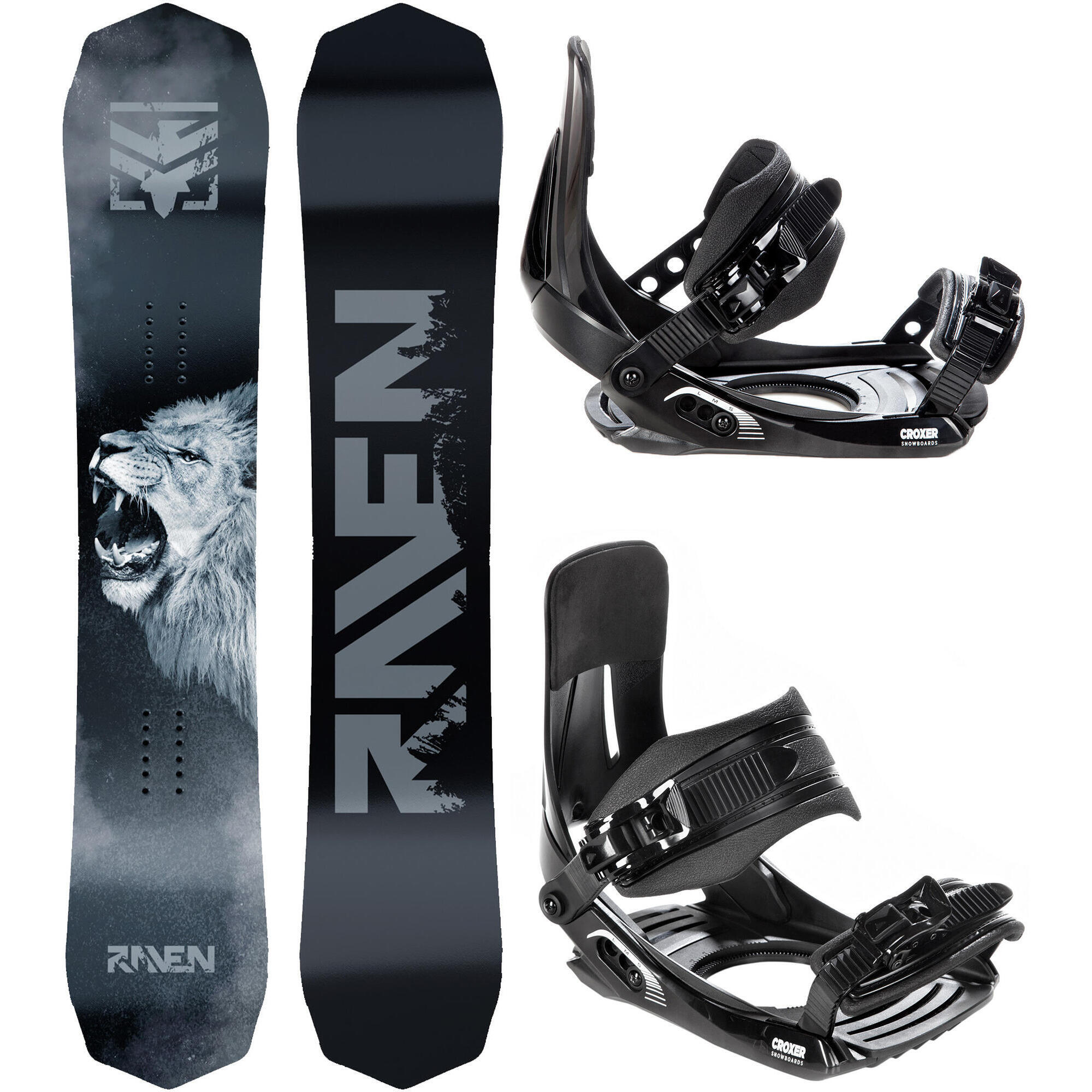 Zestaw Deska snowboardowa Raven Lion + wiązania Croxer MP180