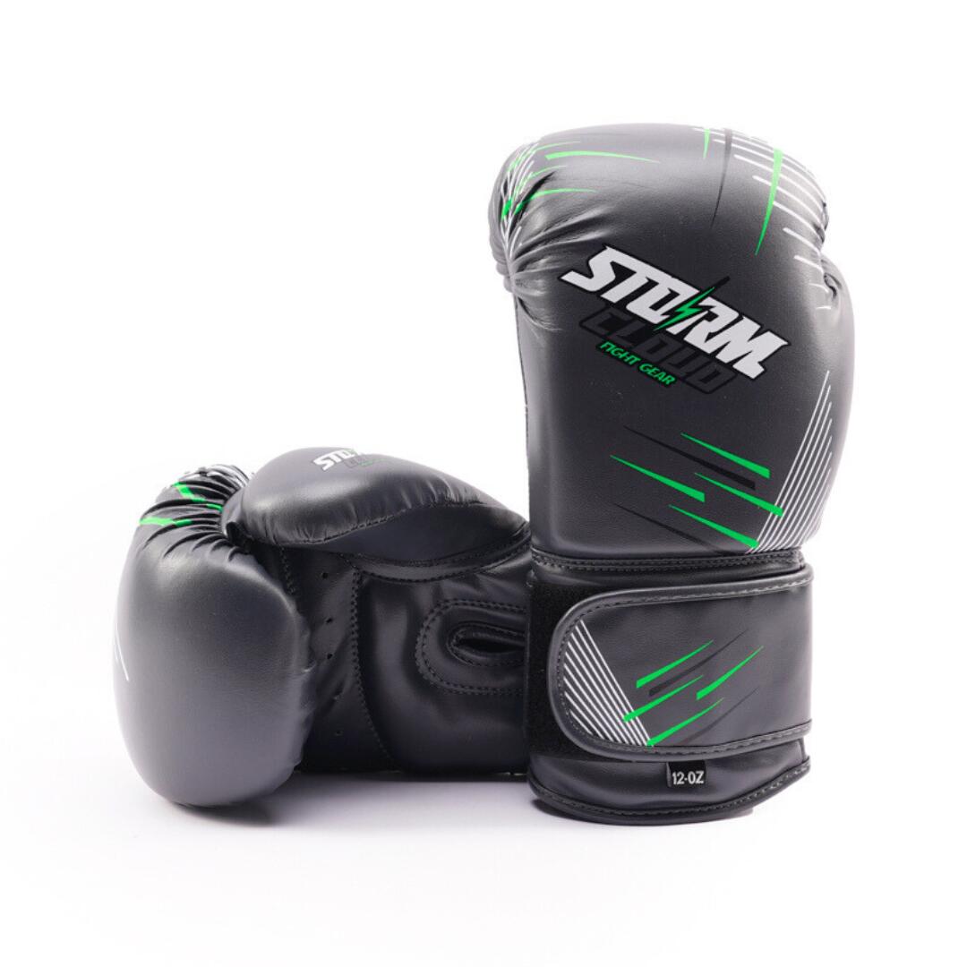 Rękawice bokserskie StormCloud StarFall Grafit-Limonka 14oz