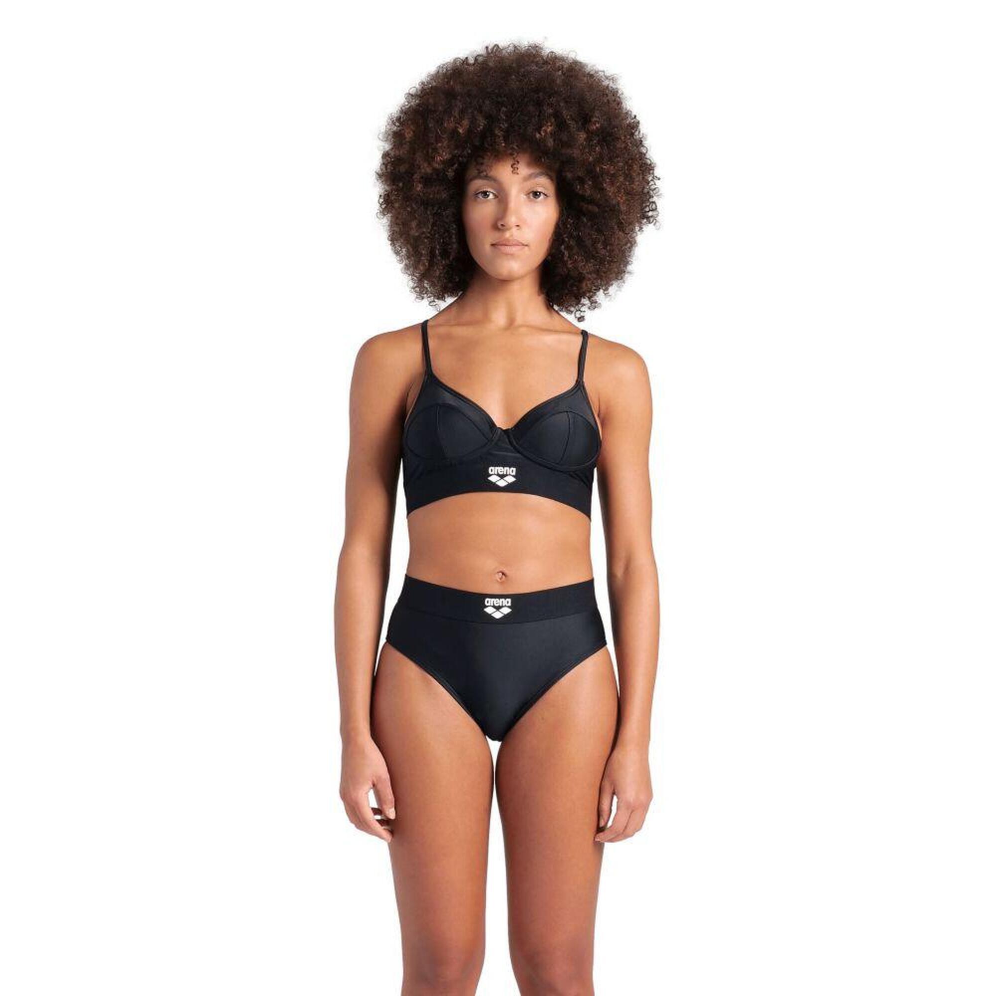 Strój kąpielowy damski dwuczęściowy kostium basen bikini Arena Logo Tape