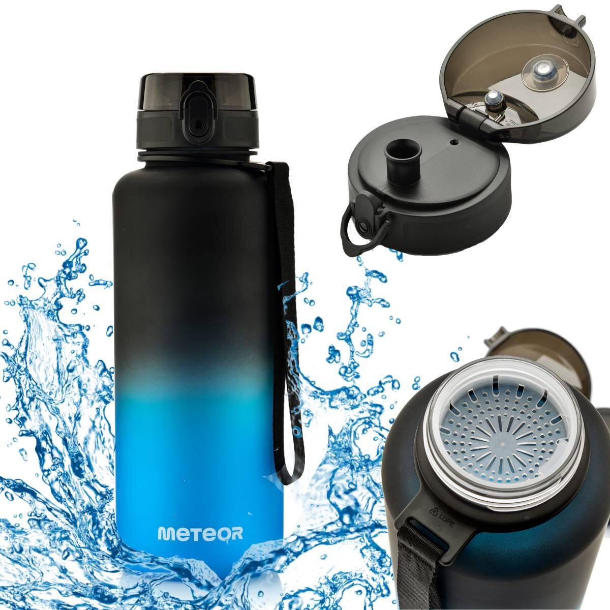 Bidon sportowy butelka na wodę Meteor 1500 ml tritanowy szczelny z sitkiem