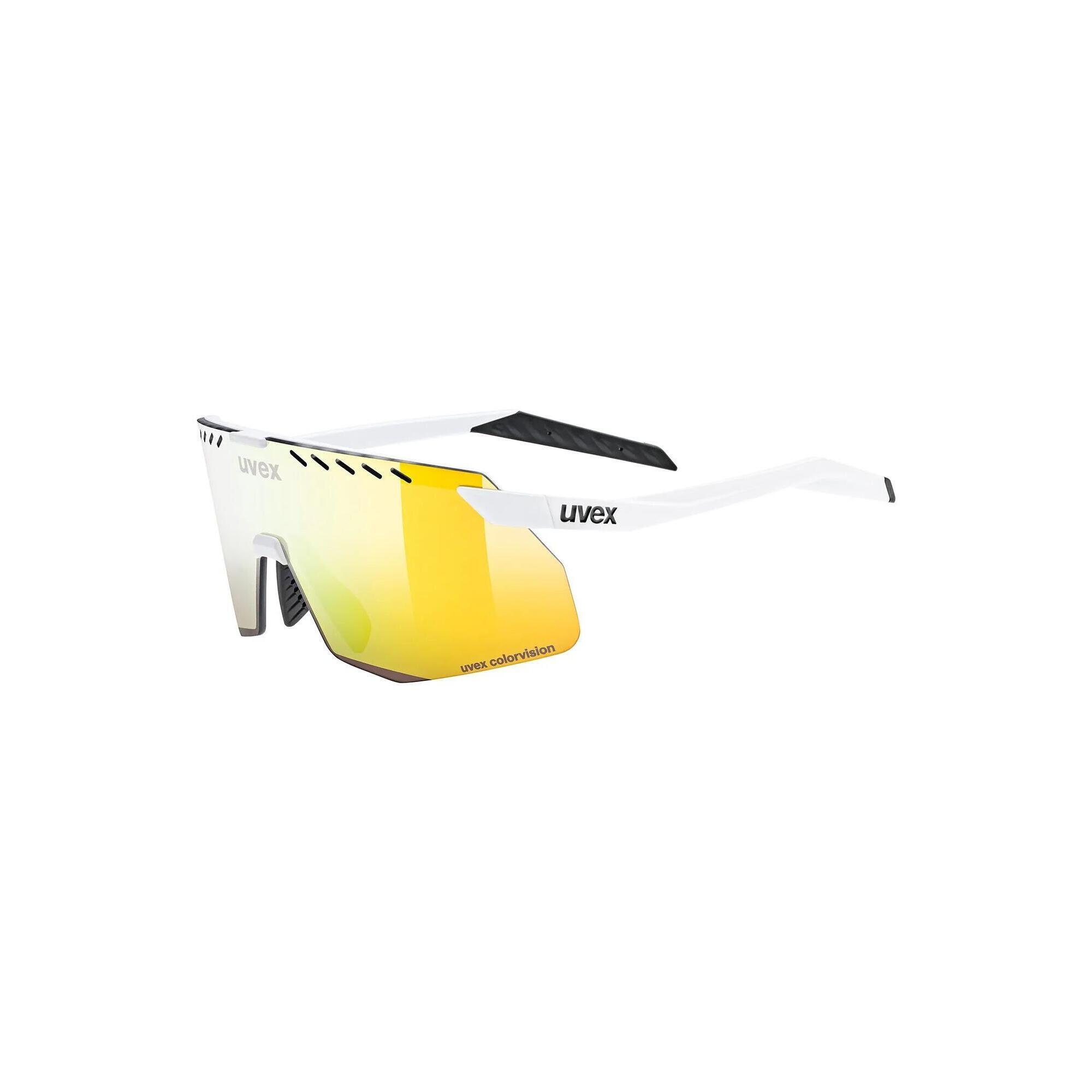 Okulary rowerowe Uvex Pace Stage S CV - white matt/mirror yellow