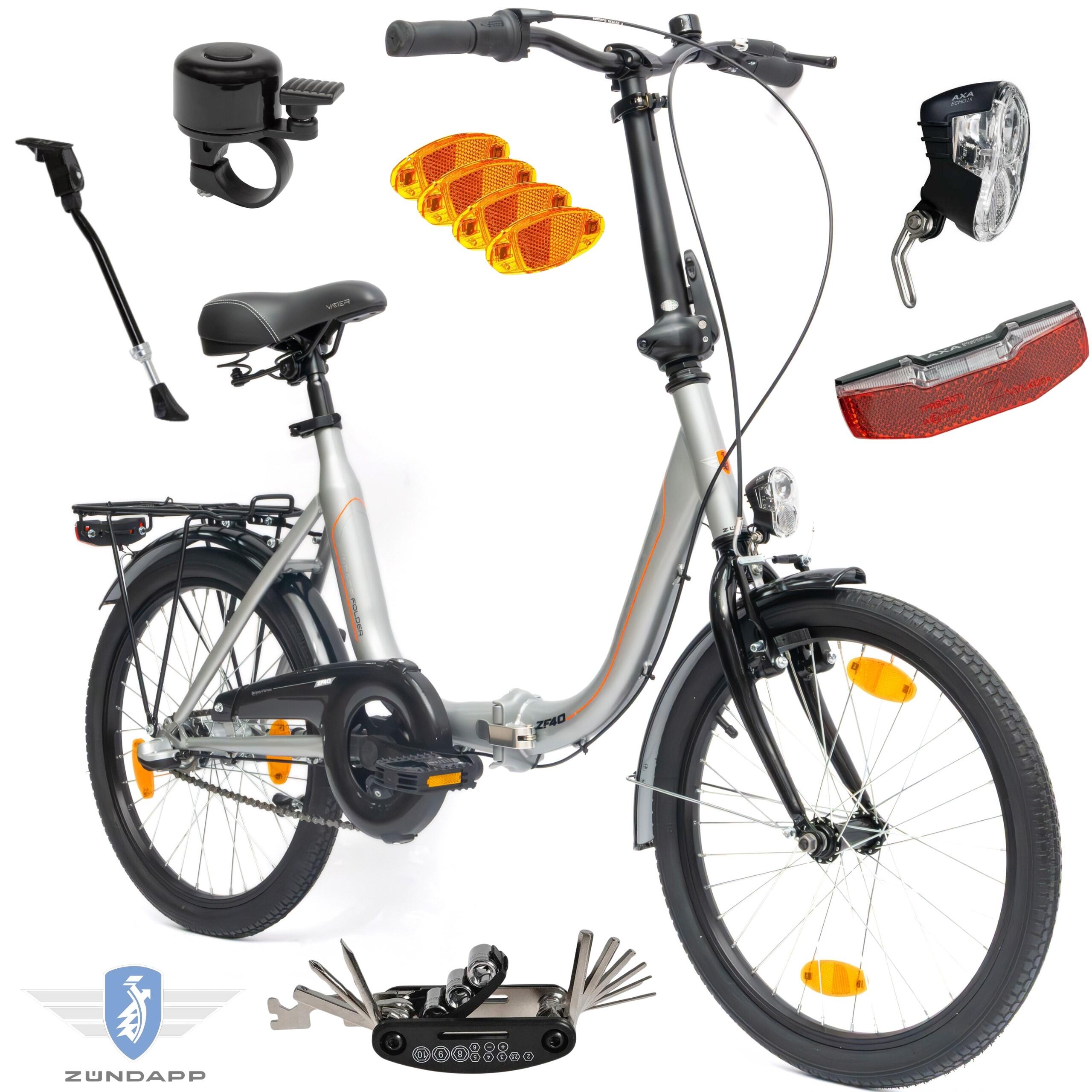 Rower Składany Miejski 20" V-brake Torpedo Nexus Bagażnik Światła Dzwonek