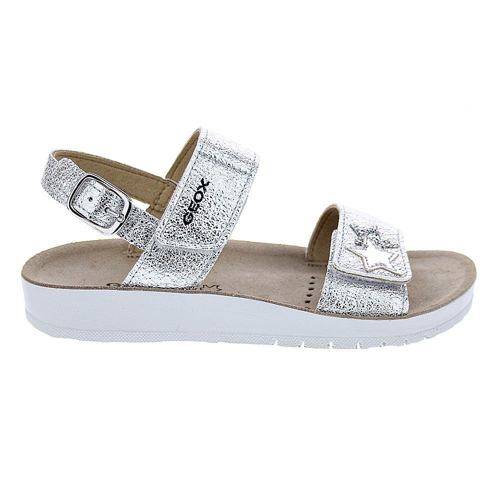 Sandały GEOX J SANDAL COSTAREI GI Srebrny
