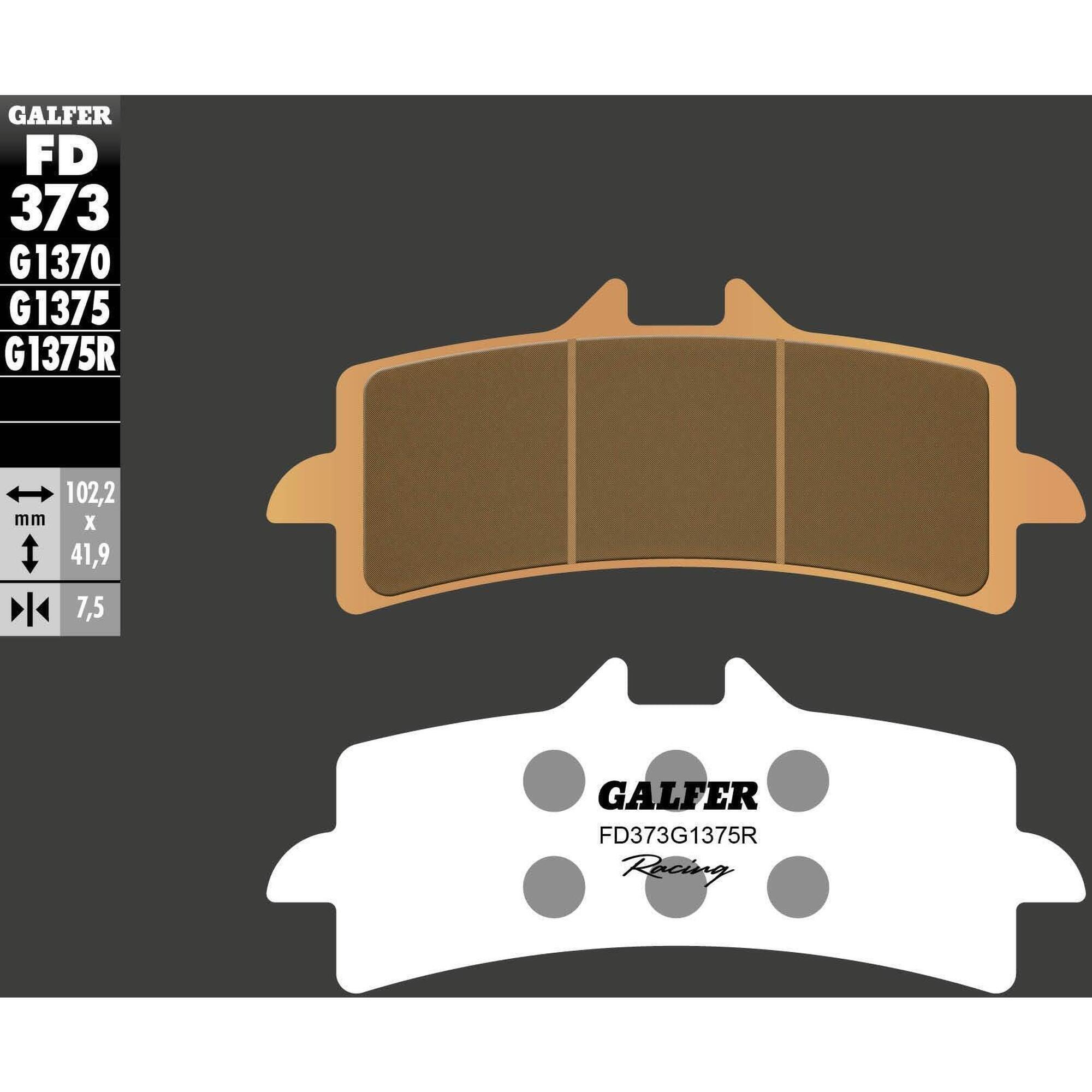 Klocki hamulcowe Galfer FD373 G1375R - Syntetyczny metal wyścigowy