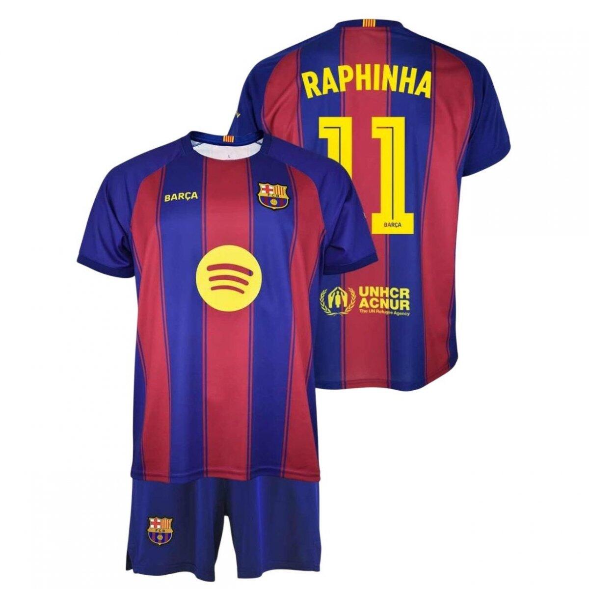 FC Barcelona Raphinha komplet koszulka spodenki junior box 2025/26