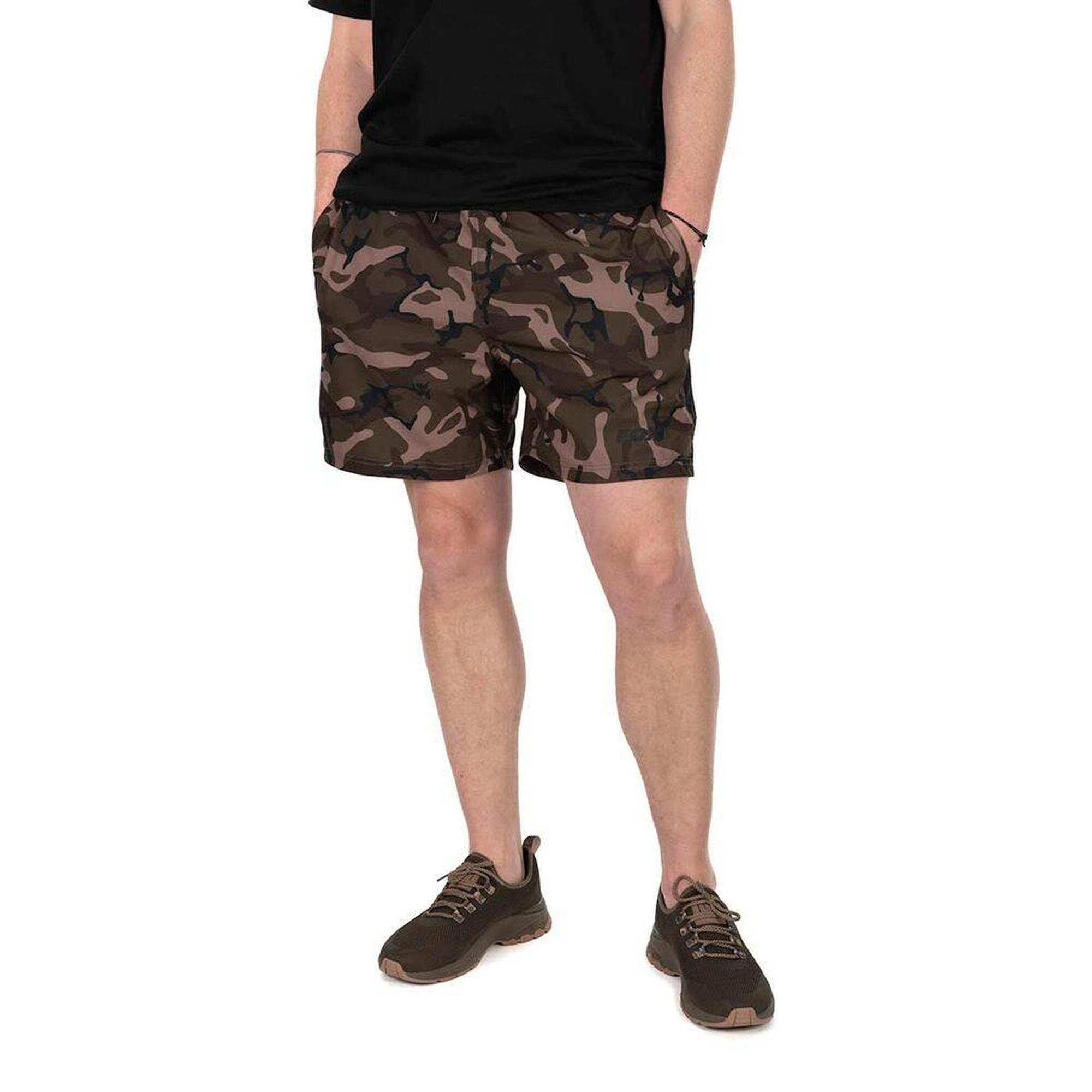 Spodenki Szorty Wędkarskie Męskie Fox Camo Black Swim Shorts