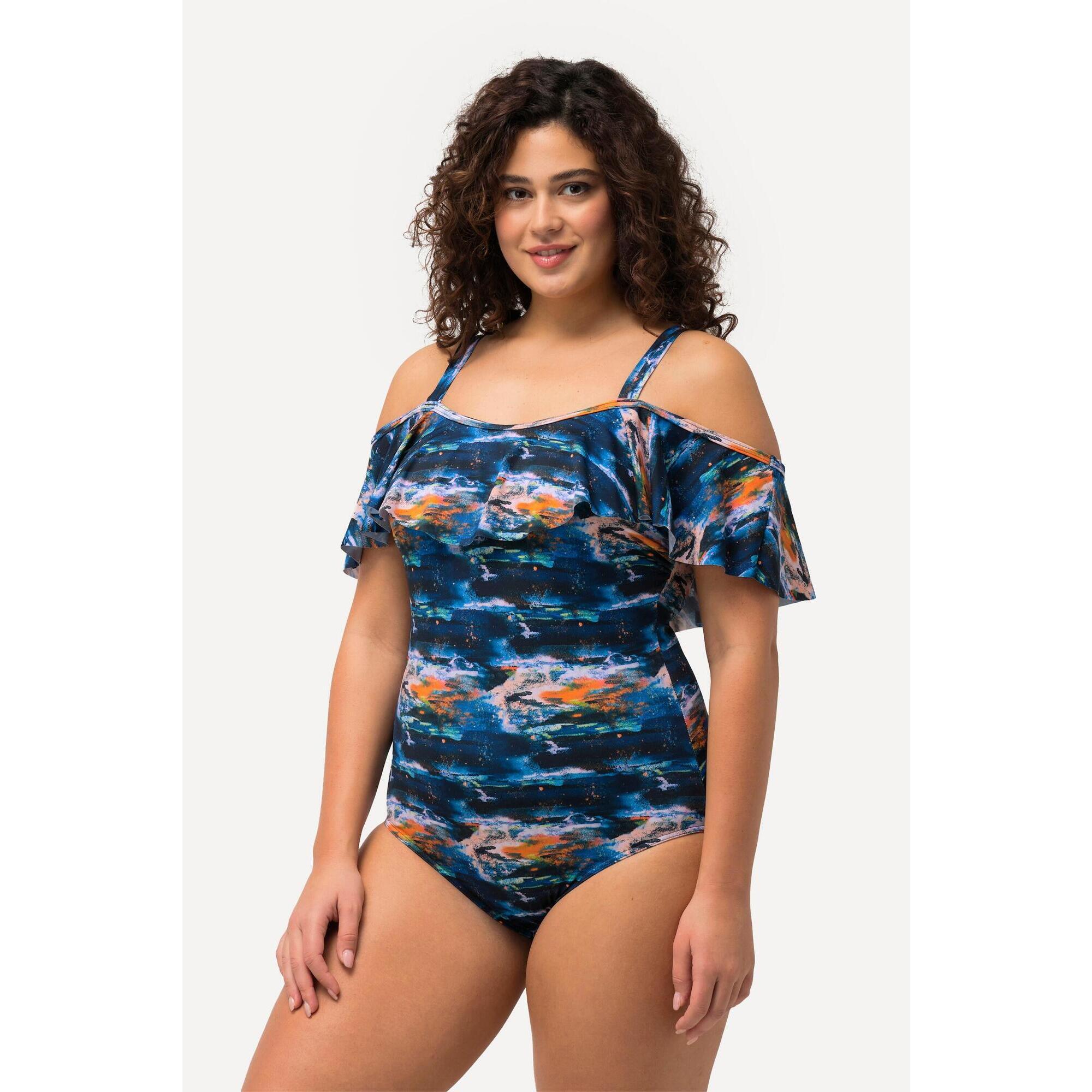 Damski Strój kąpielowy falbana miękkie miseczki ramiączka z regulacją