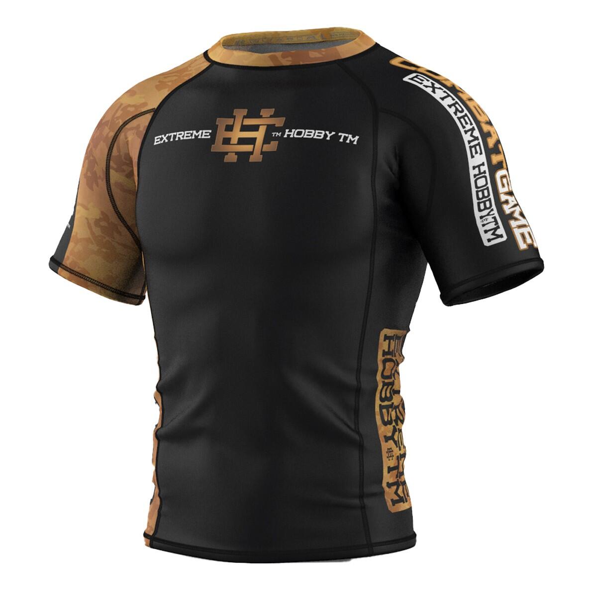 Koszulka Męska Rashguard MMA na Siłownię EXTREME HOBBY GOLDEN WARRIOR