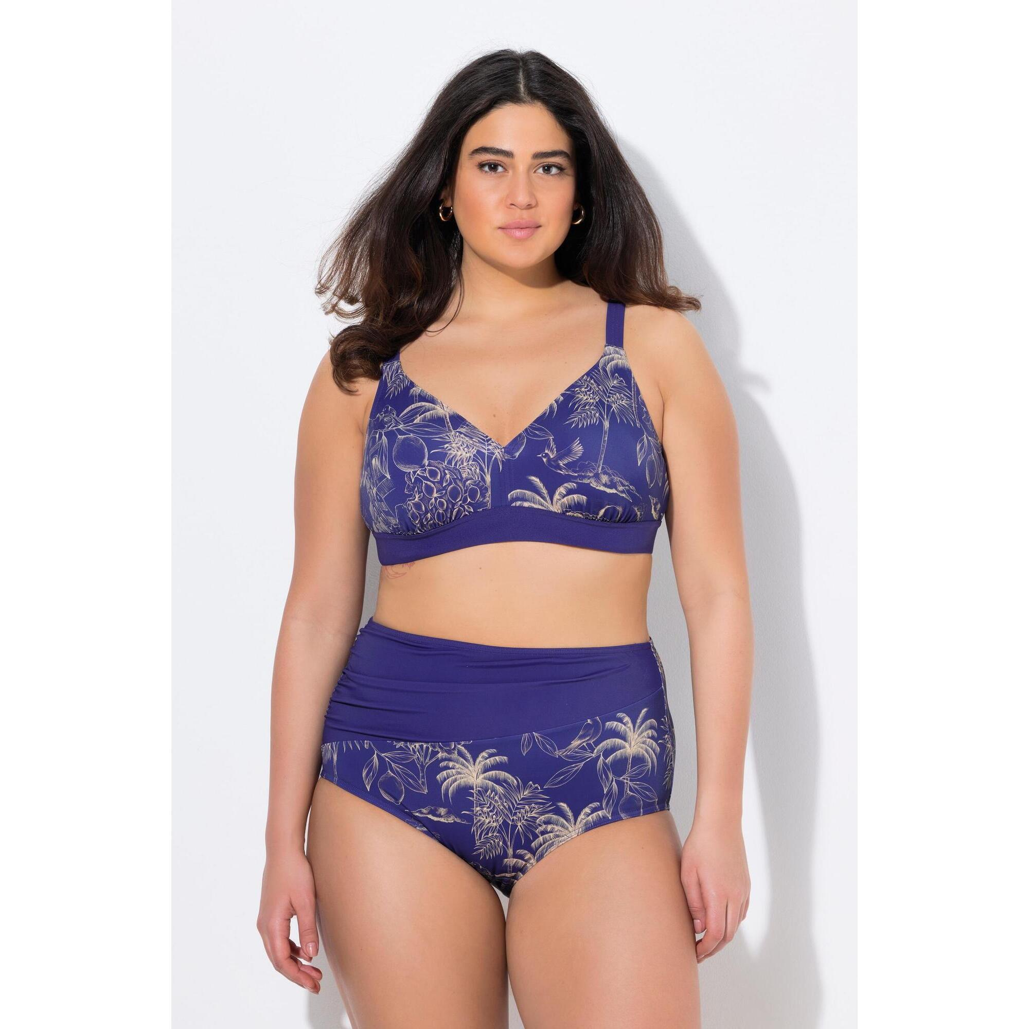 Damskie Bikini palmy bez miękkich miseczek regulowane ramiączka z recyklingu