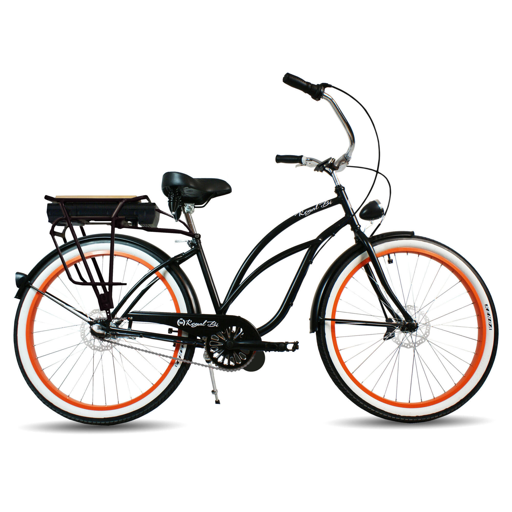 Rower elektryczny e-bike beach cruiser miejski damski Pumpkin Spice 26