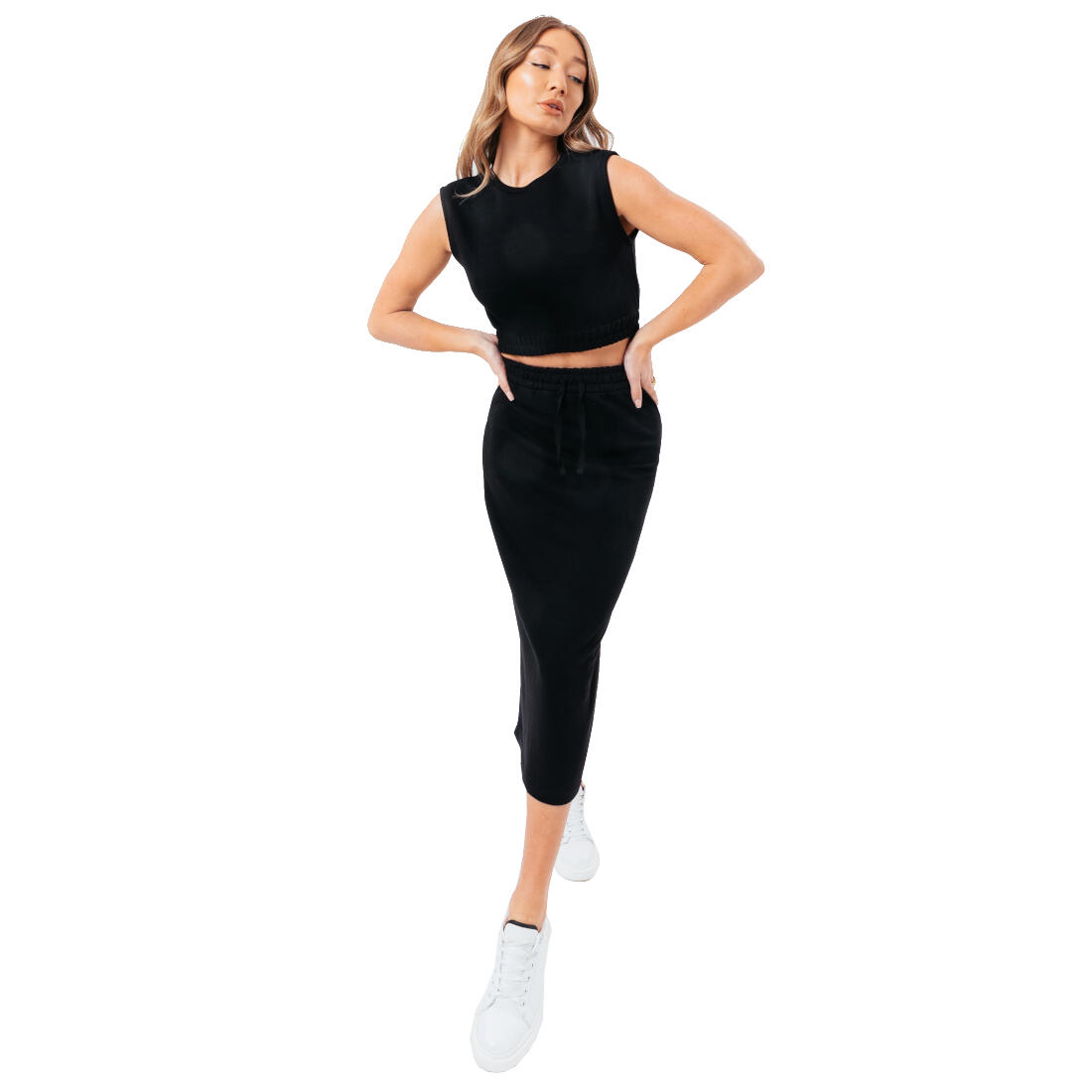Spódnica sportowa damska Sweat Midi Skirt Loungewear Set