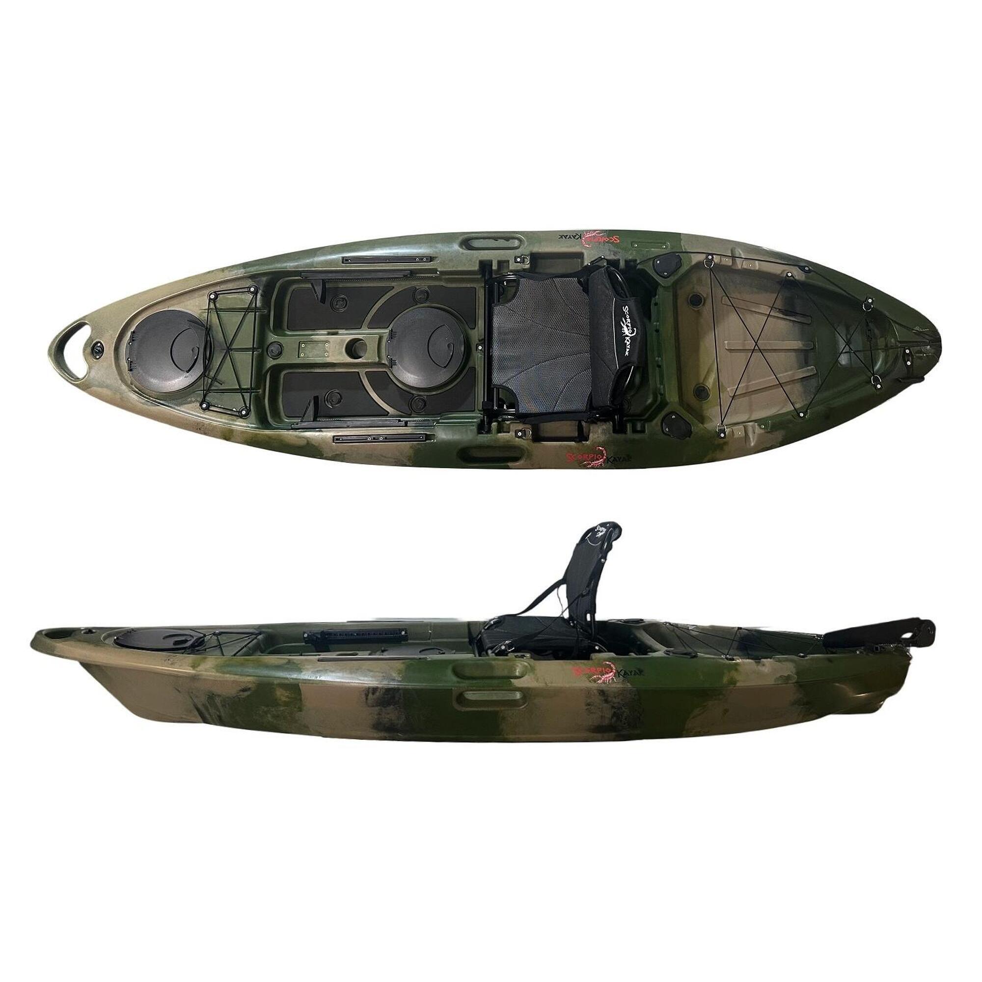 Kajak jednoosobowy wędkarski ze sterem Scorpio kayak Lagoon 10.5 + ster