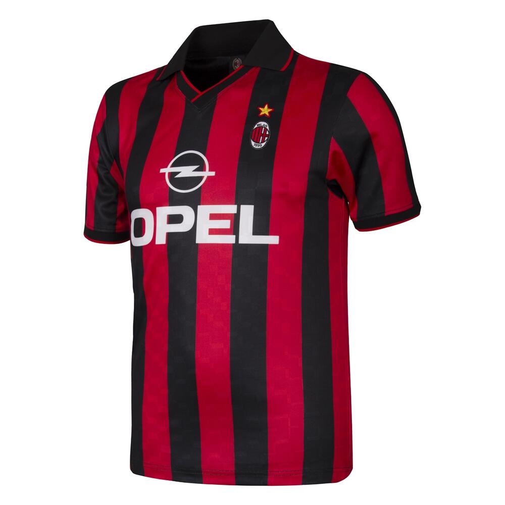 Retro koszulka piłkarska – Męska – AC Milan 1996 – Czarny - Czerwony