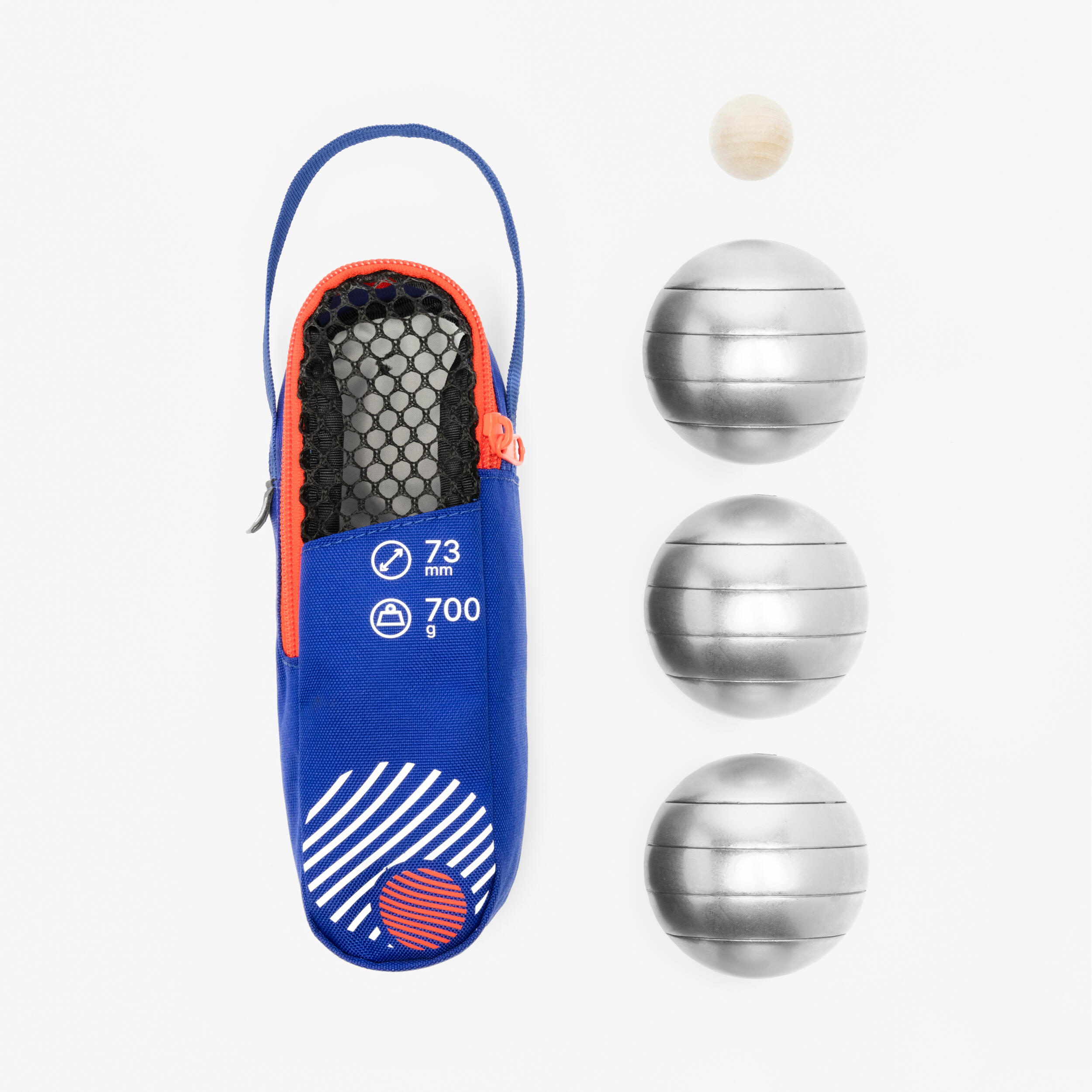 Zestaw 3 rekreacyjnych bul do petanque Koodza 150