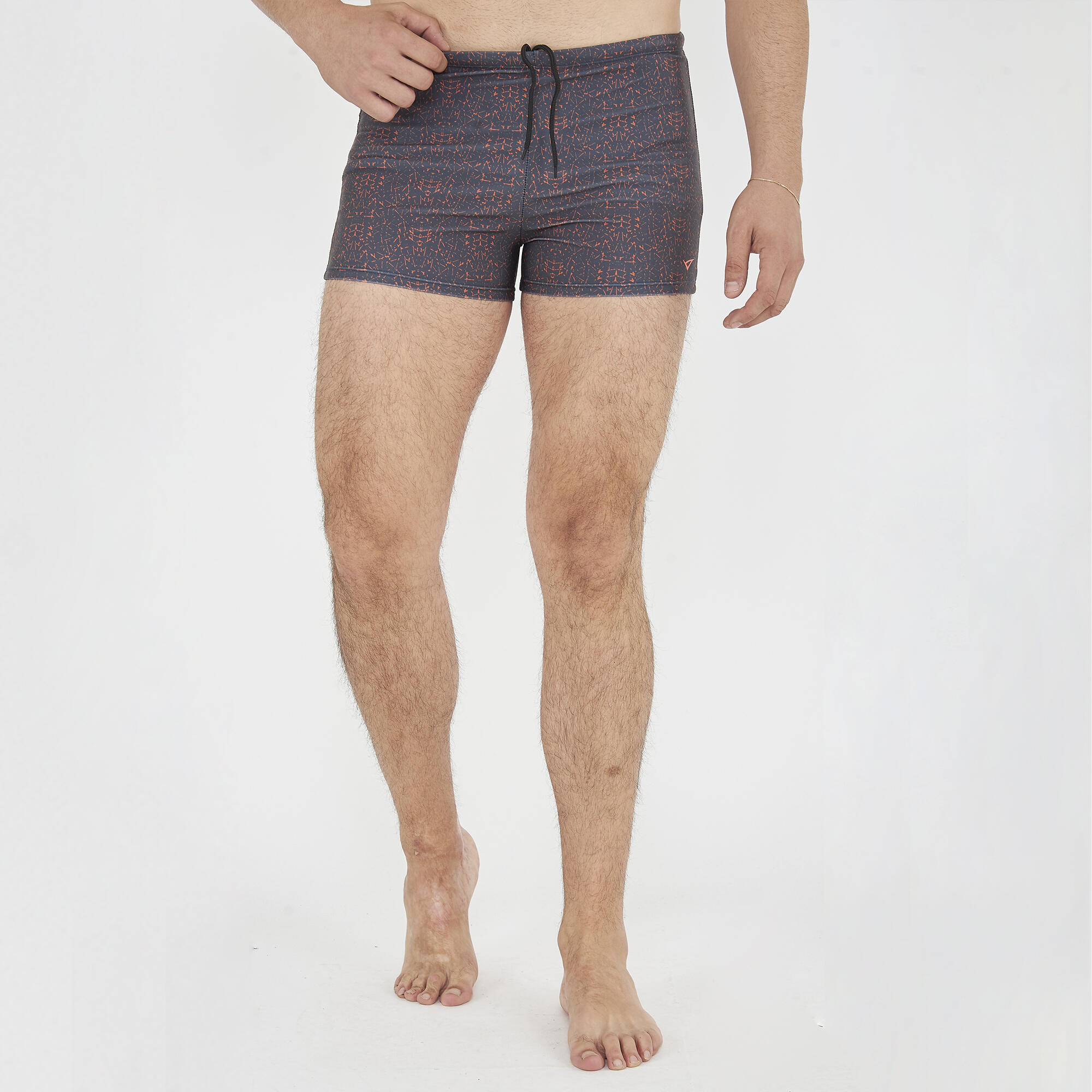 Kąpielówki LIAK ciemnoszare pomarańczowe