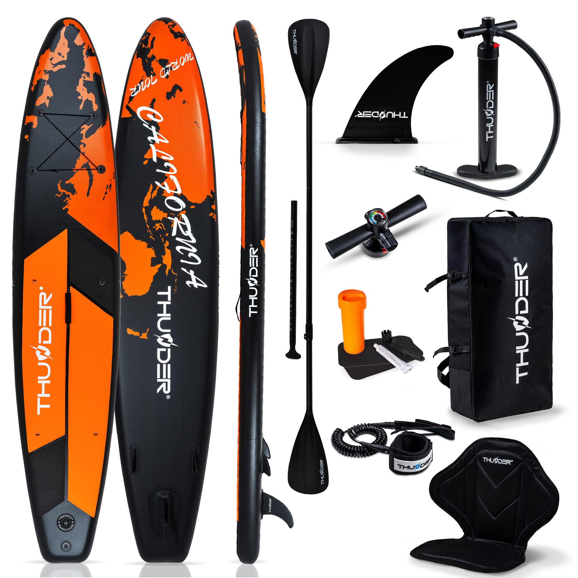 Deska SUP pompowana akcesoria THUNDER EARTH 365cm