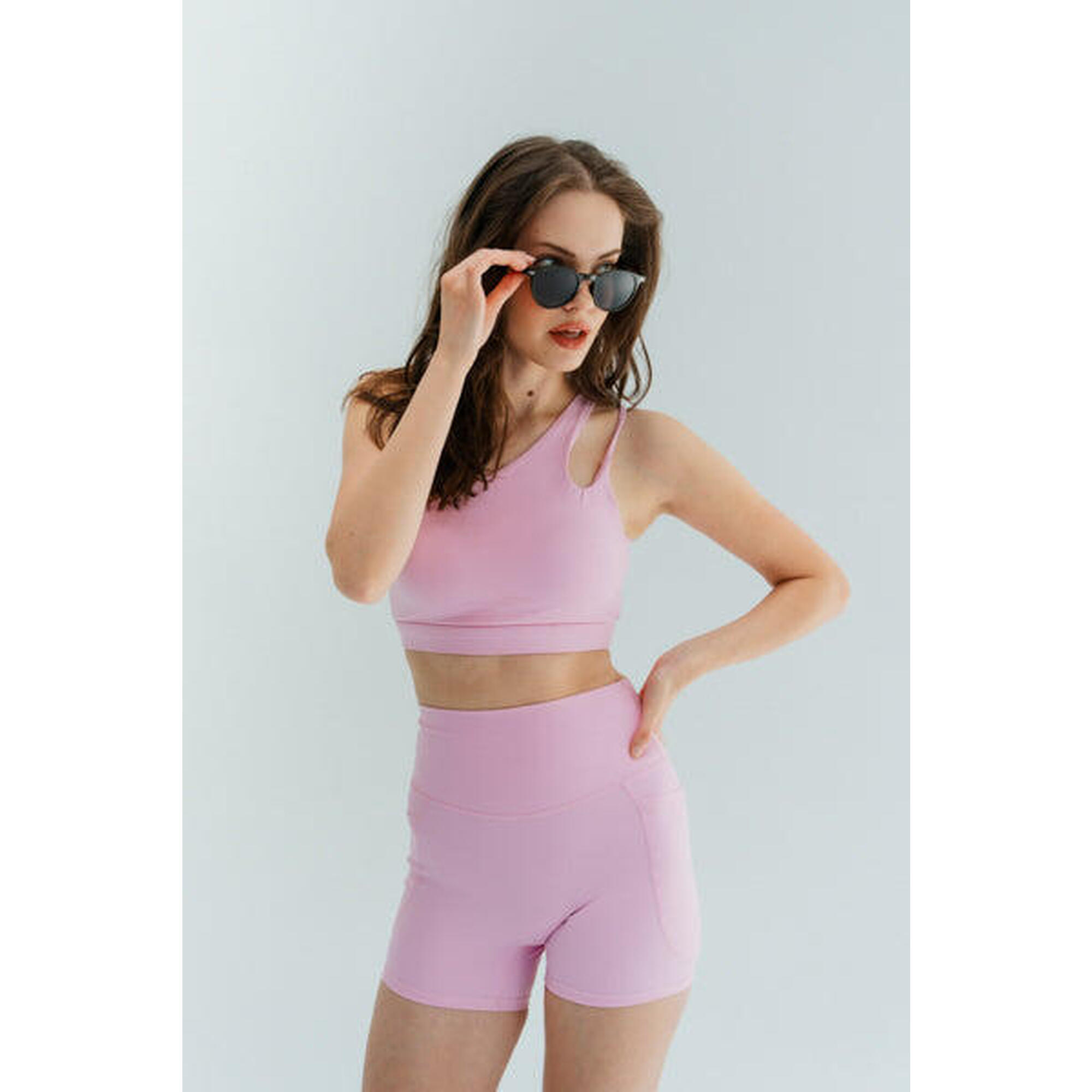 Stanik do jogi Moonholi Glam z asymetrycznym ramiączkiem