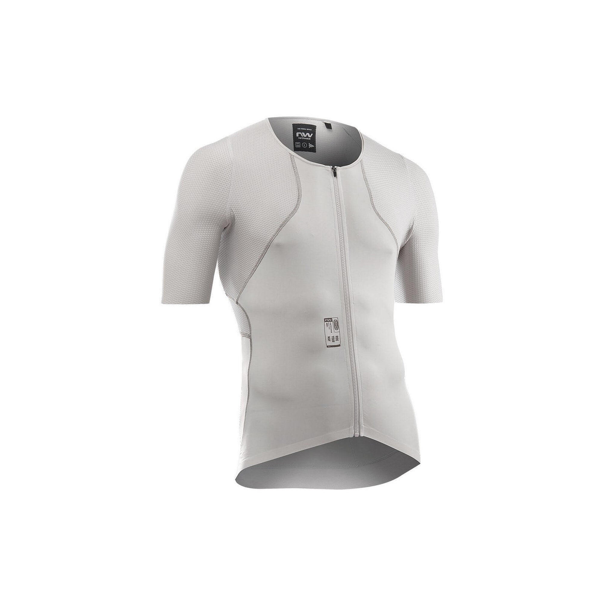Koszulka rowerowa gravel NORTHWAVE Extreme Rock Jersey jasny szary