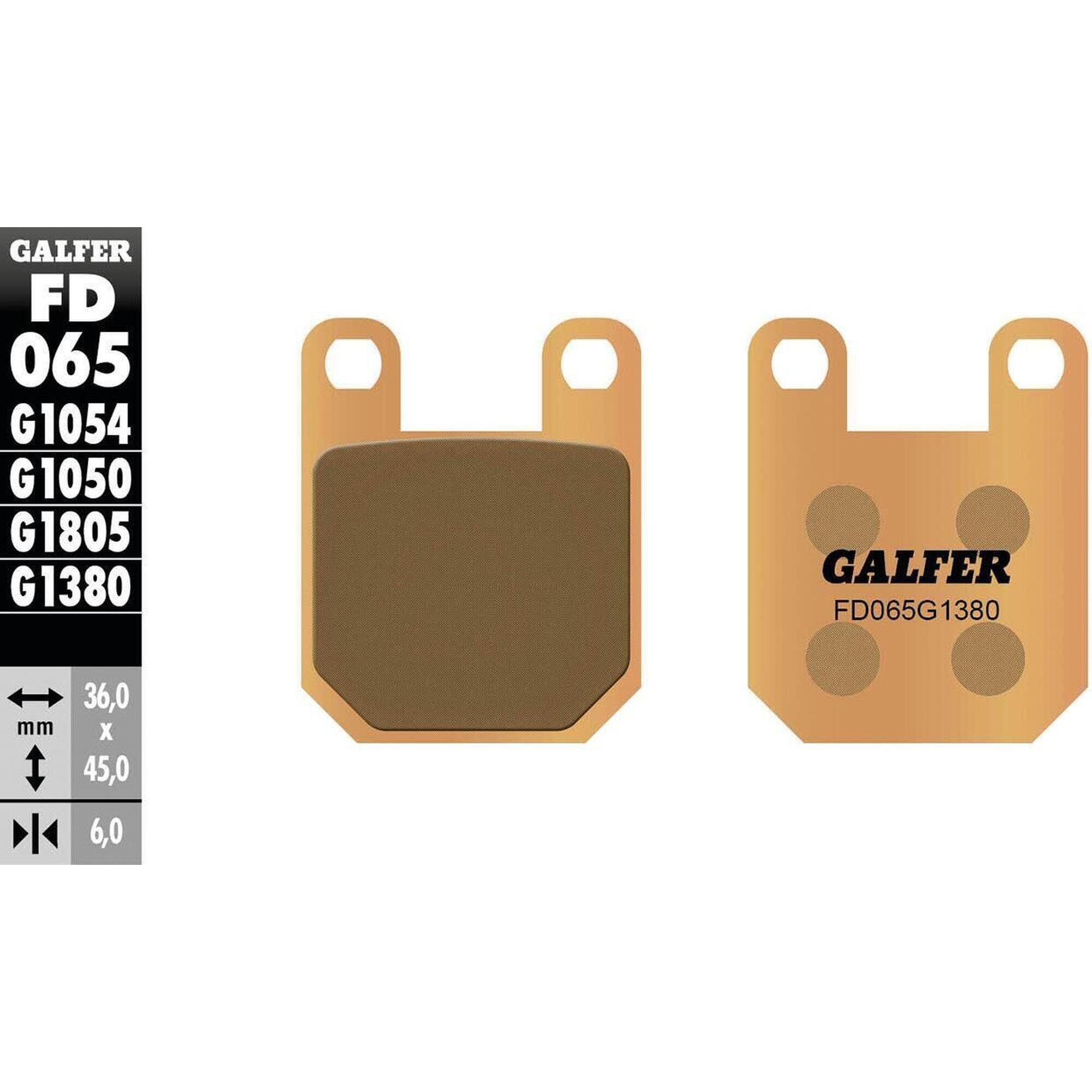 Klocki hamulcowe Galfer FD065 G1380 z metalu sinterowanego