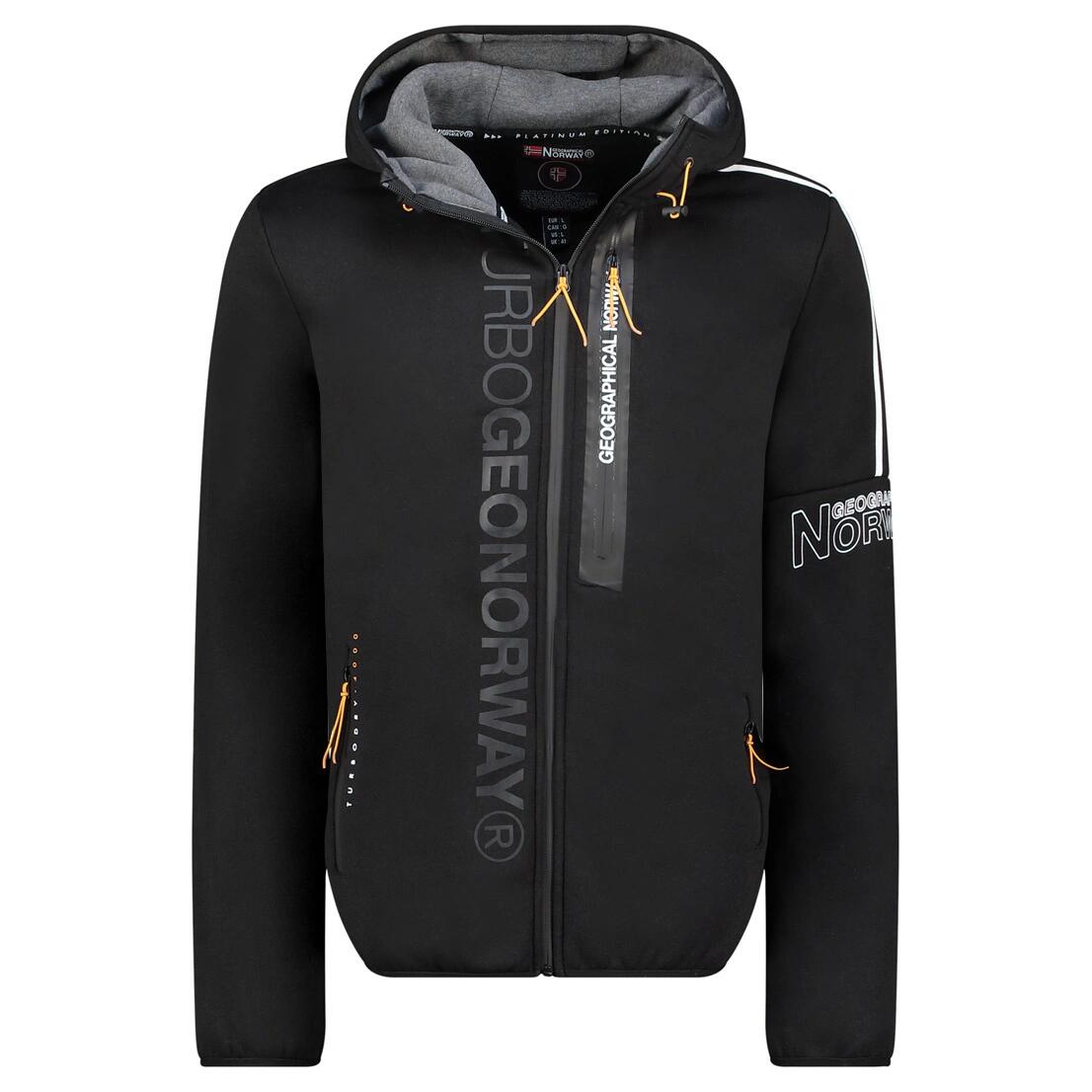 Bluza męska Geographical Norway FREESTYLE DB BLACK MEN 054, czarna.