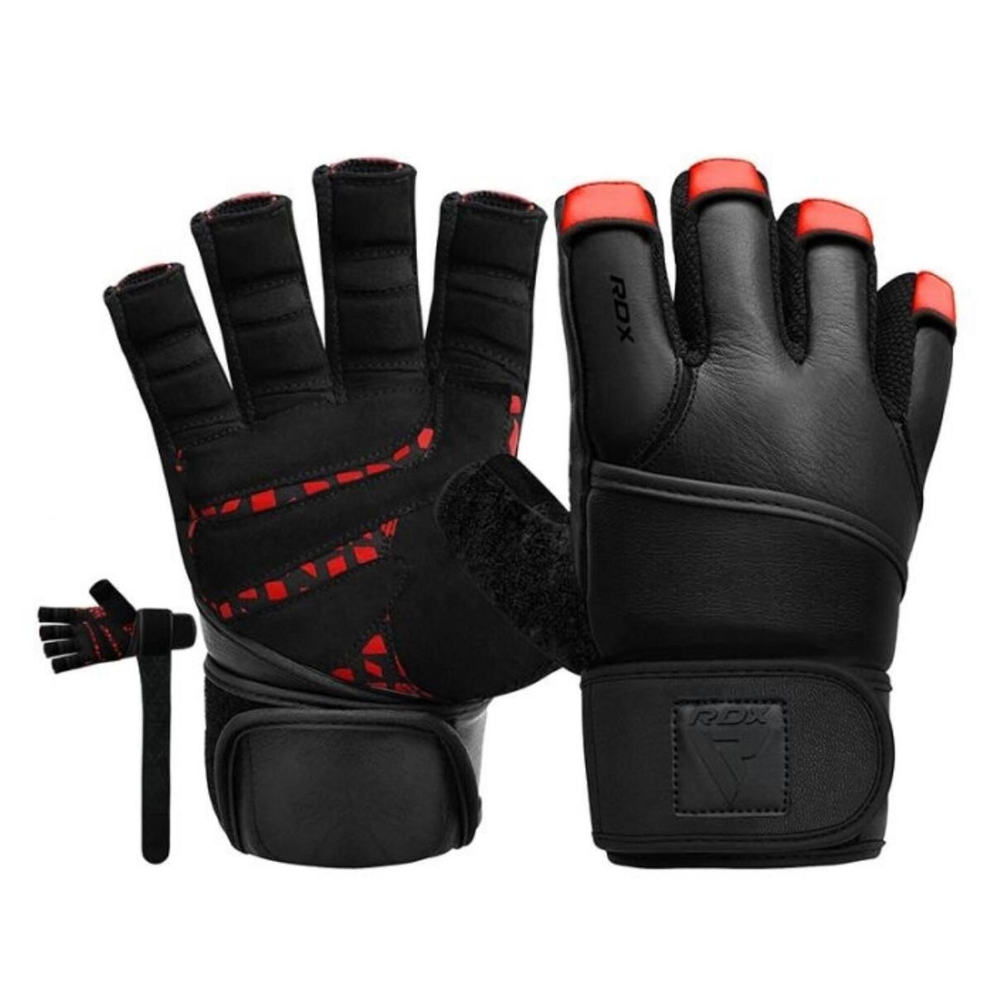 Rękawiczki RDX L4 Finger Weightlifting Leather