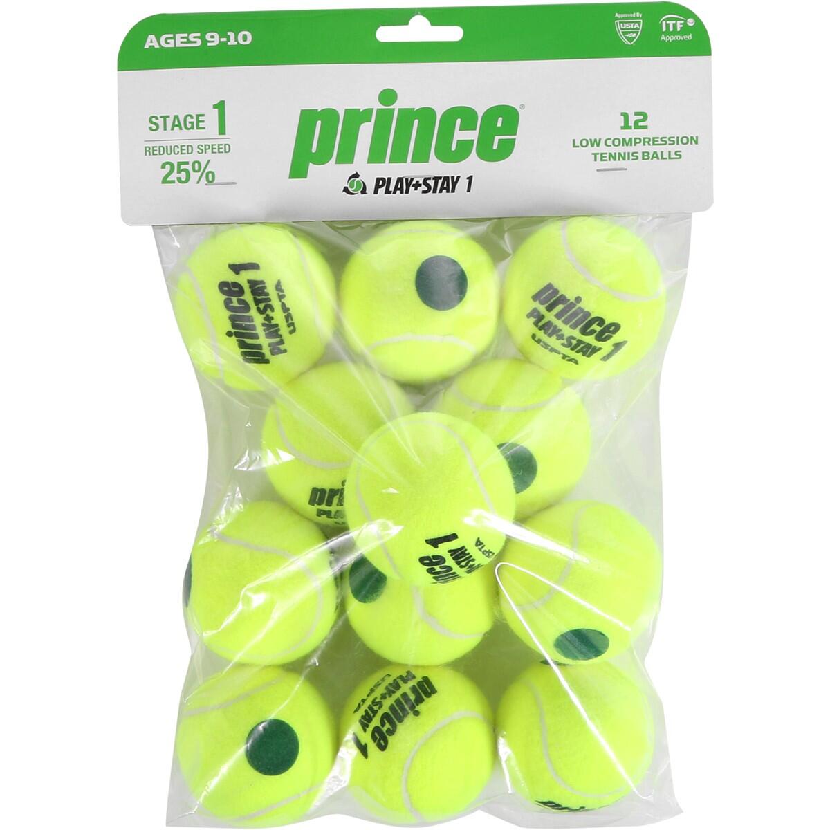 Torba z 12 piłkami tenisowymi Prince Play & Stay - stage 1