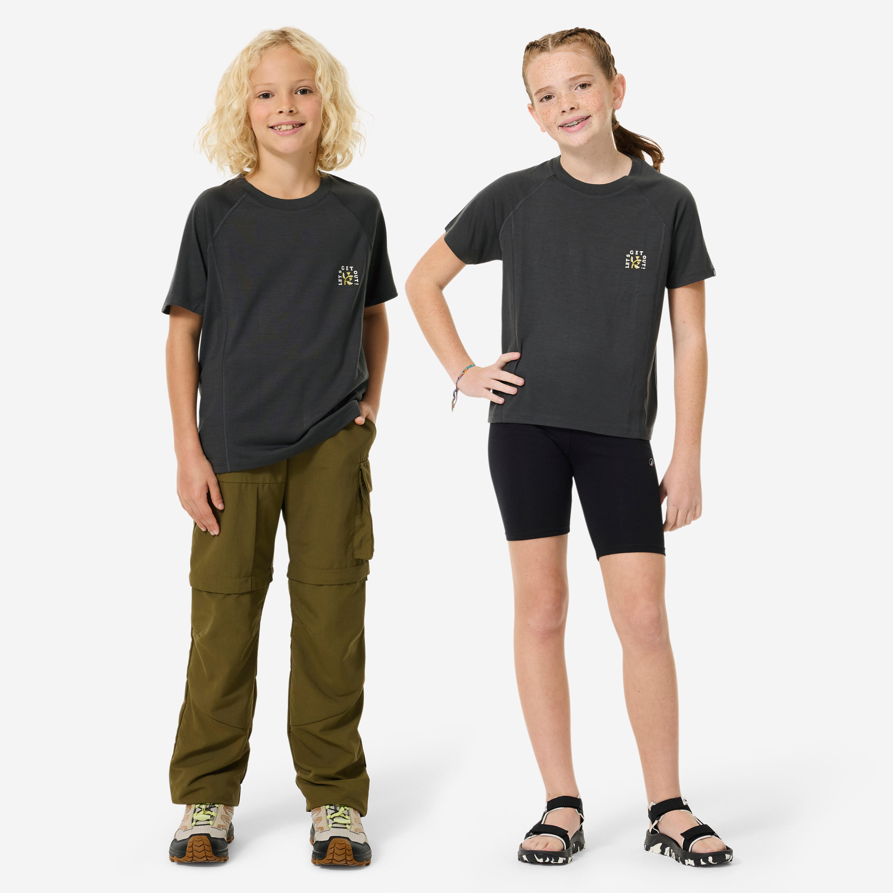 Koszulka turystyczna dla dzieci Quechua MH900