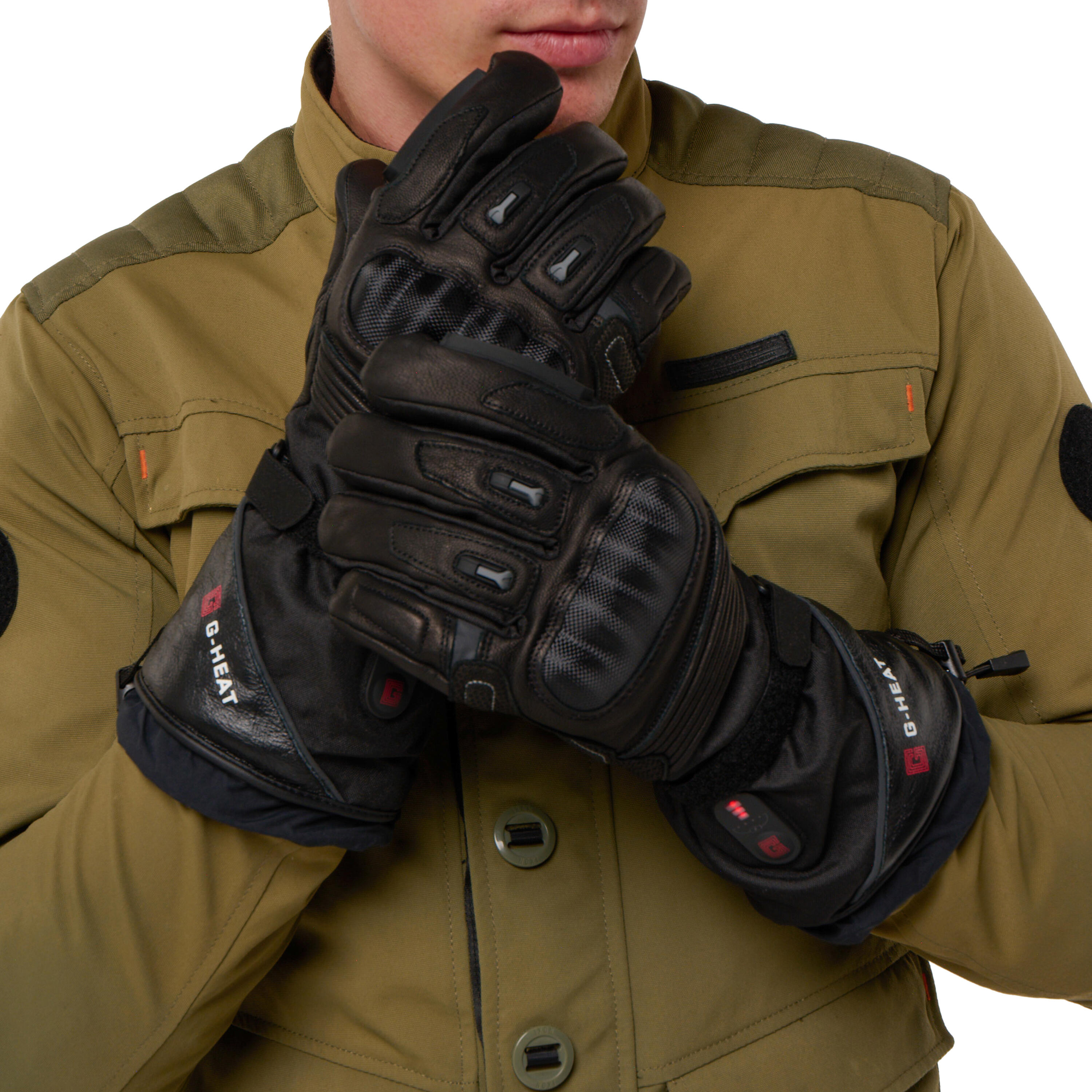 ALLROADS Ogrzewane rękawice motocyklowe + - 1 para baterii Dorośli