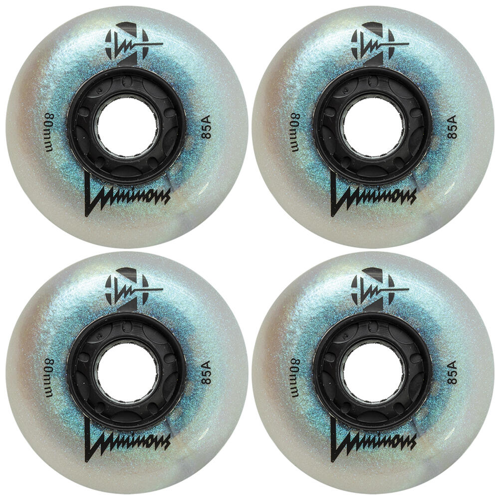 Kółka świecące do rolek LUMINOUS 80mm/85A Black Pearl 4 sztuki