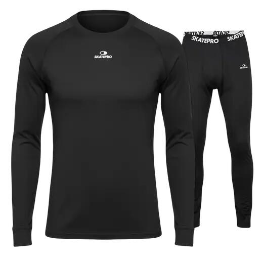 Sporty zimowe Bielizna unisex SkatePro Stretch Bielizna Zestaw - XL - Czarny