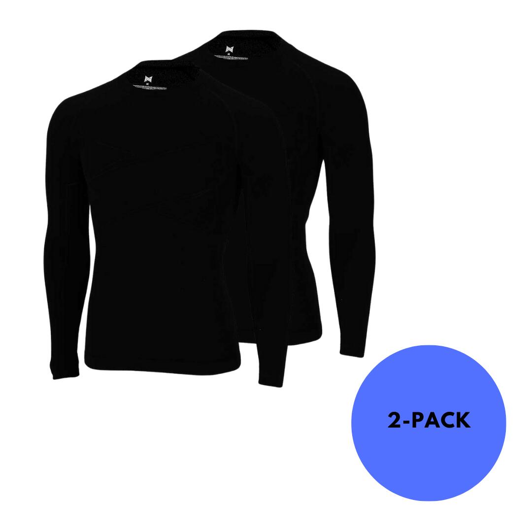 Koszulka termo (pod) męska - Czarna - 2 sztuki - Odzież termoaktywna