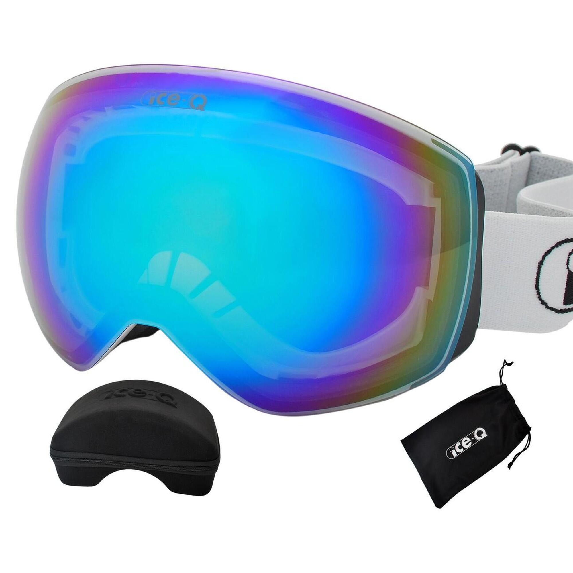 Gogle narciarskie dla dorosłych Ice-Q Cortina 3, Anti-slip, OTG na okulary