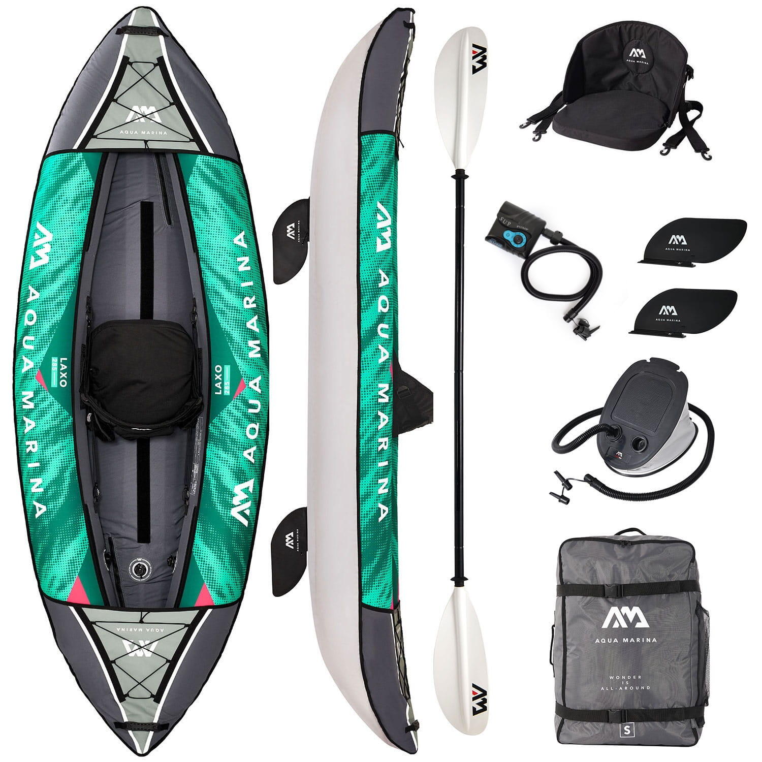 Kajak pompowany AQUA MARINA LAXO 285 2022 + Pompka elektryczna STAR 6