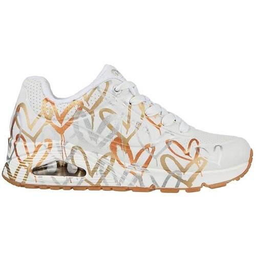 Buty do chodzenia sneakersy damskie Skechers Uno-Metallic Love