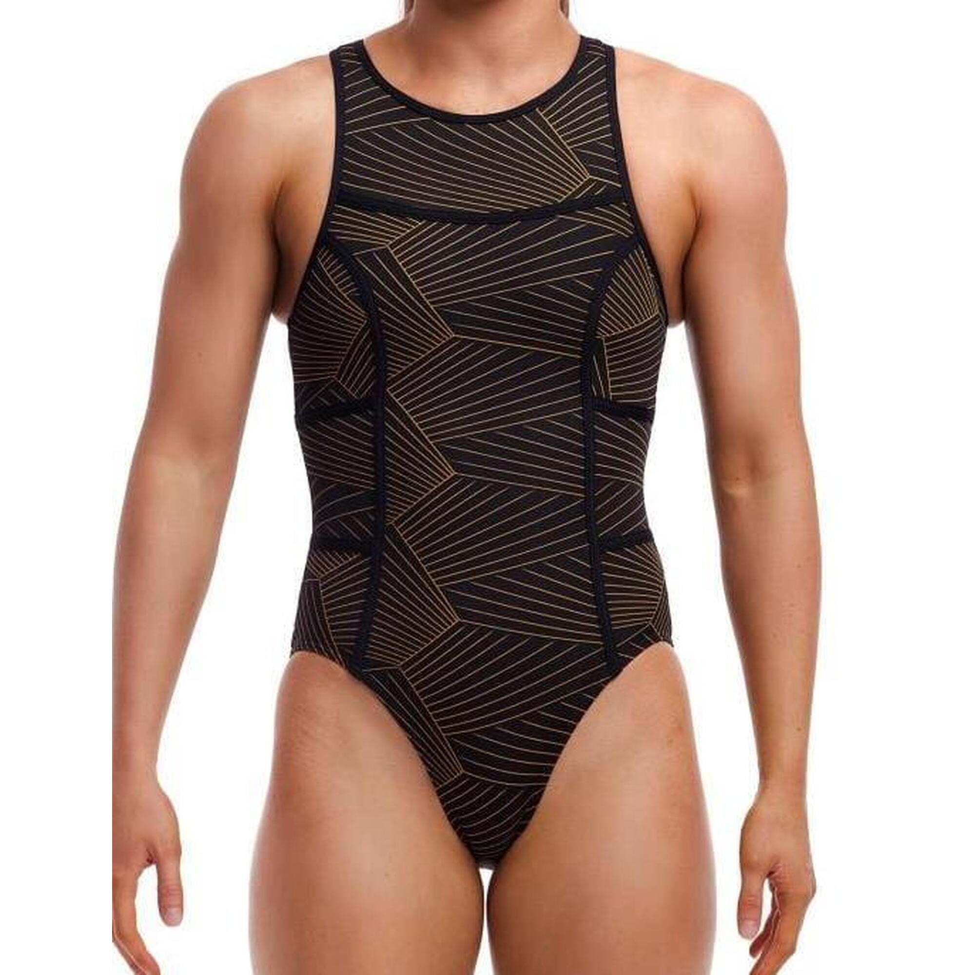 Strój pływacki Funkita Gold Weaver Hi Flyer zapinany na suwak