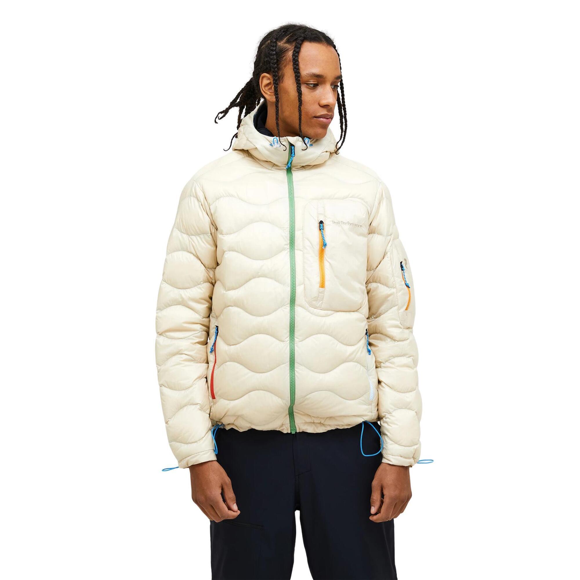 Kurtka Peak Performance puchowa męska Helium Utility Down Hood beżowa - XL