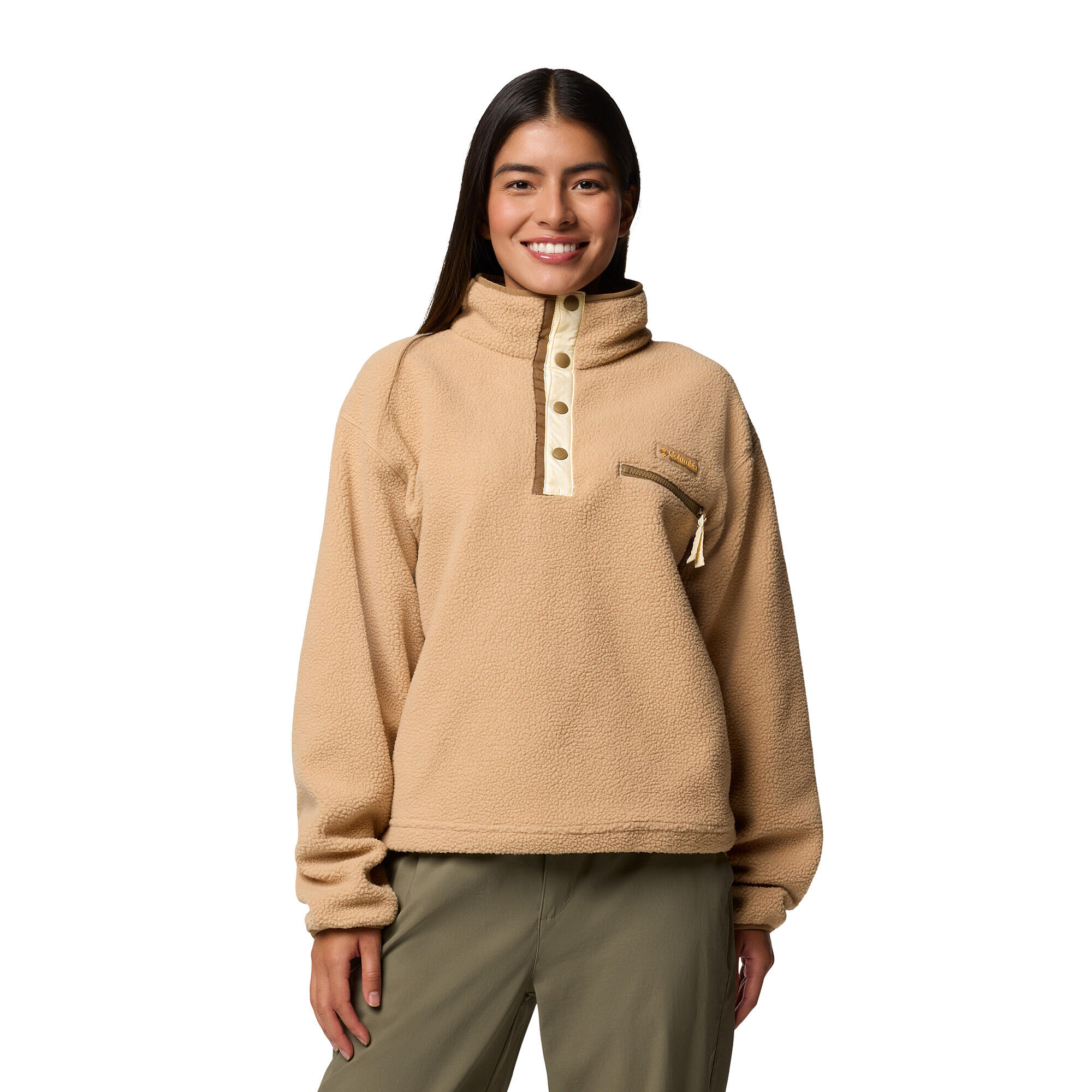 Bluza polarowa damska Columbia Helvetia II Cropped Half Snap Fleece