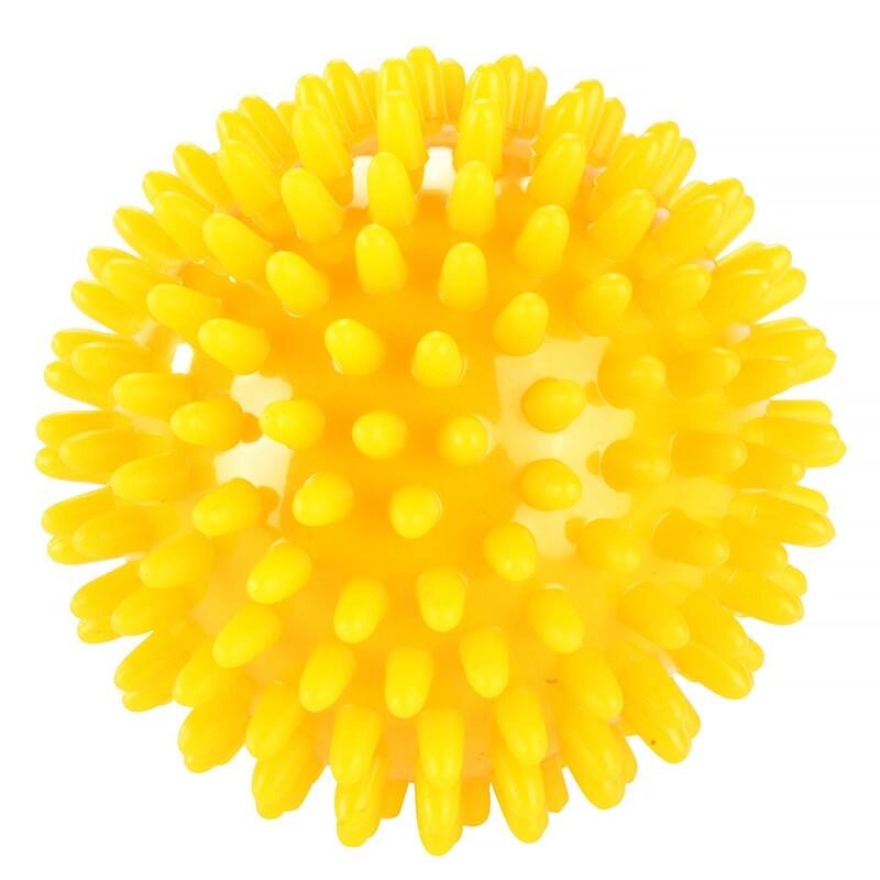 Piłka do masażu z kolcami Trendy 8 cm żółta