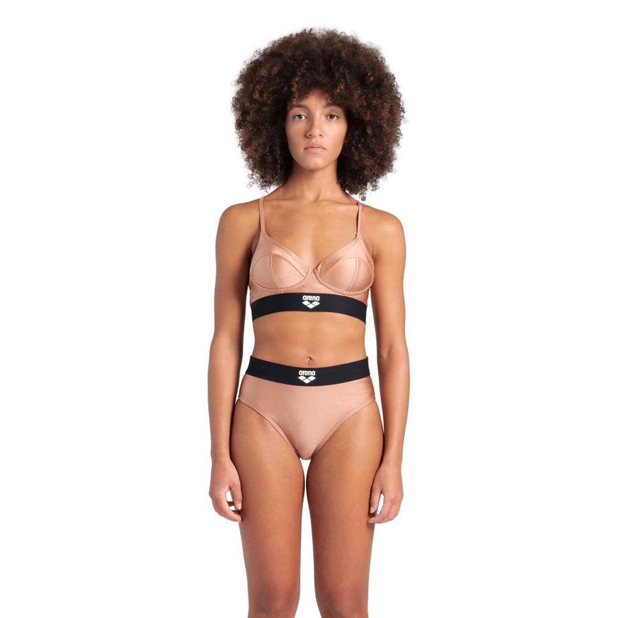 Strój kąpielowy damski dwuczęściowy bikini na basen plażę Arena Logo Tape