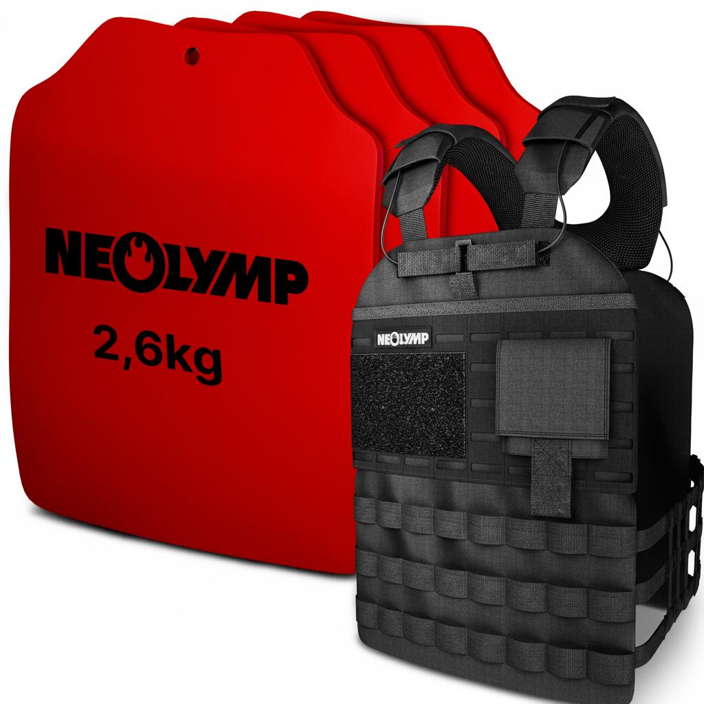 Zestaw kamizelka z obciążeniem 10 kg z 4 płytkami do indywidualnego treningu