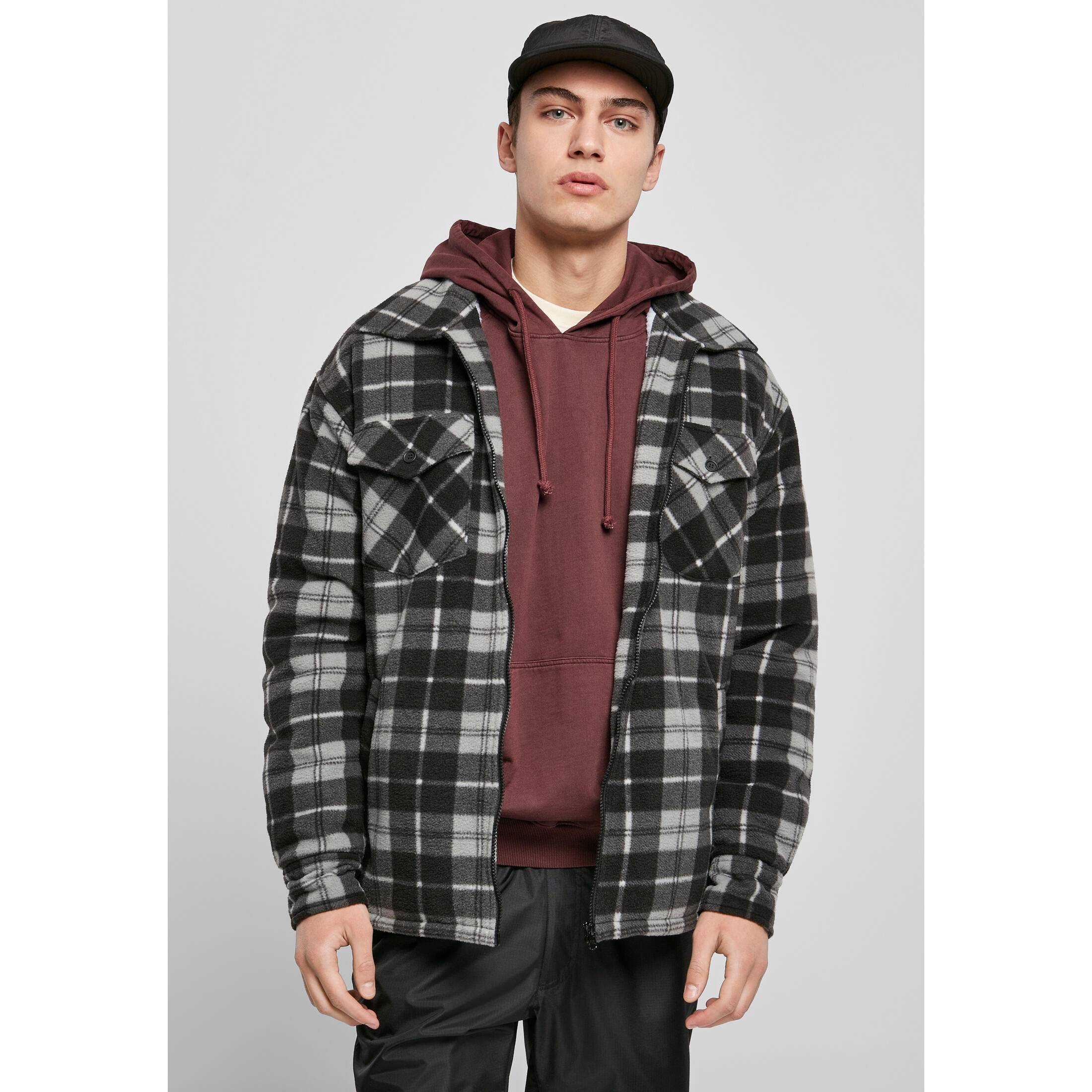 Kurtka Urban Classics plaid teddy lined